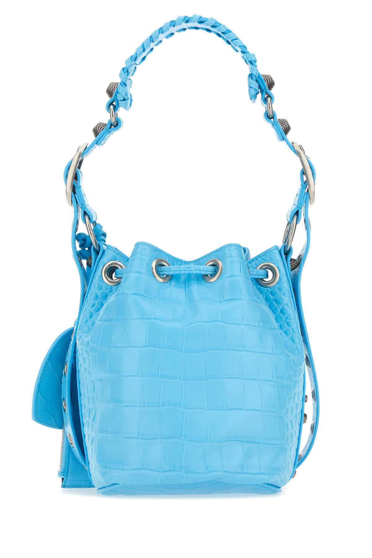 Balenciaga Women Light-Blue Leather Le Cagole Xs Bucket Bag BALENCIAGA