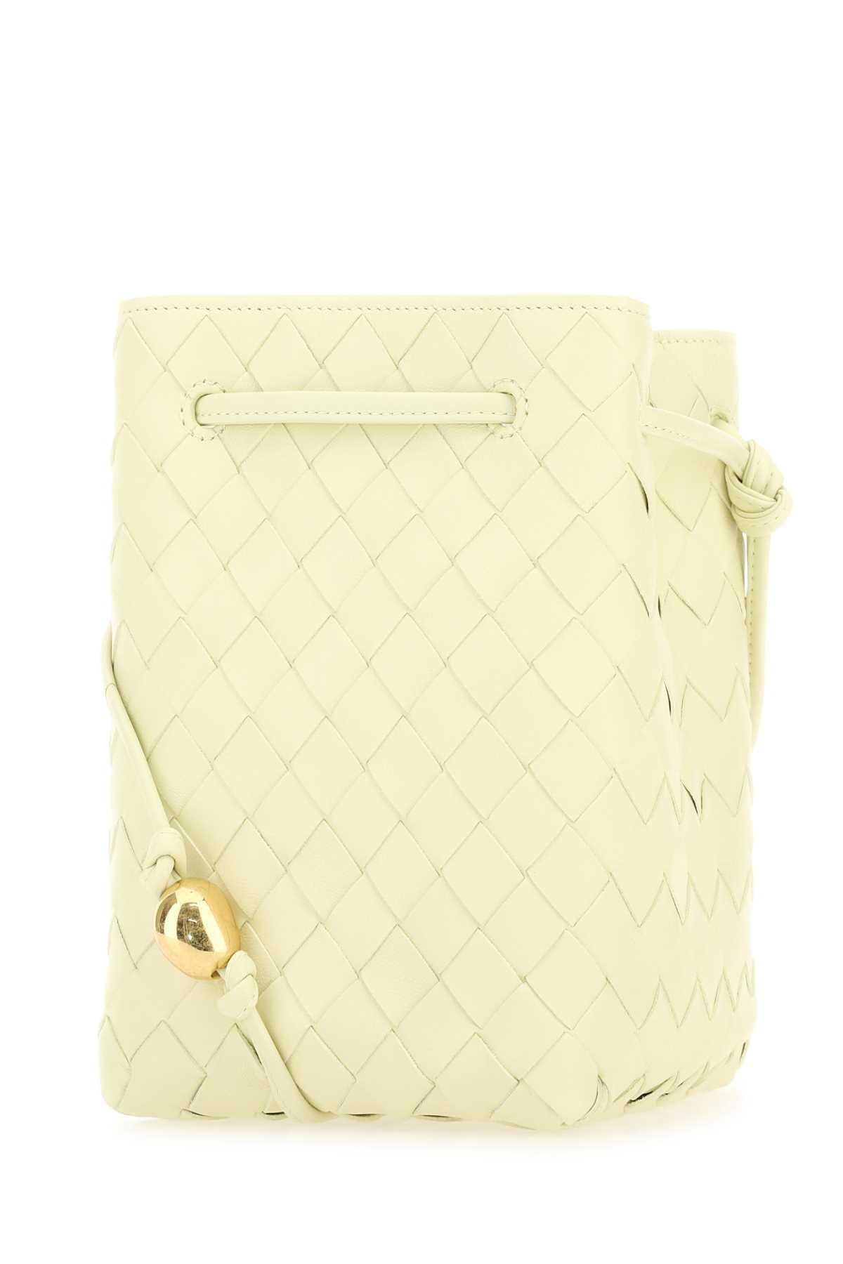 Bottega Veneta Women Pastel Yellow Leather Bucket Bag BOTTEGA VENETA
