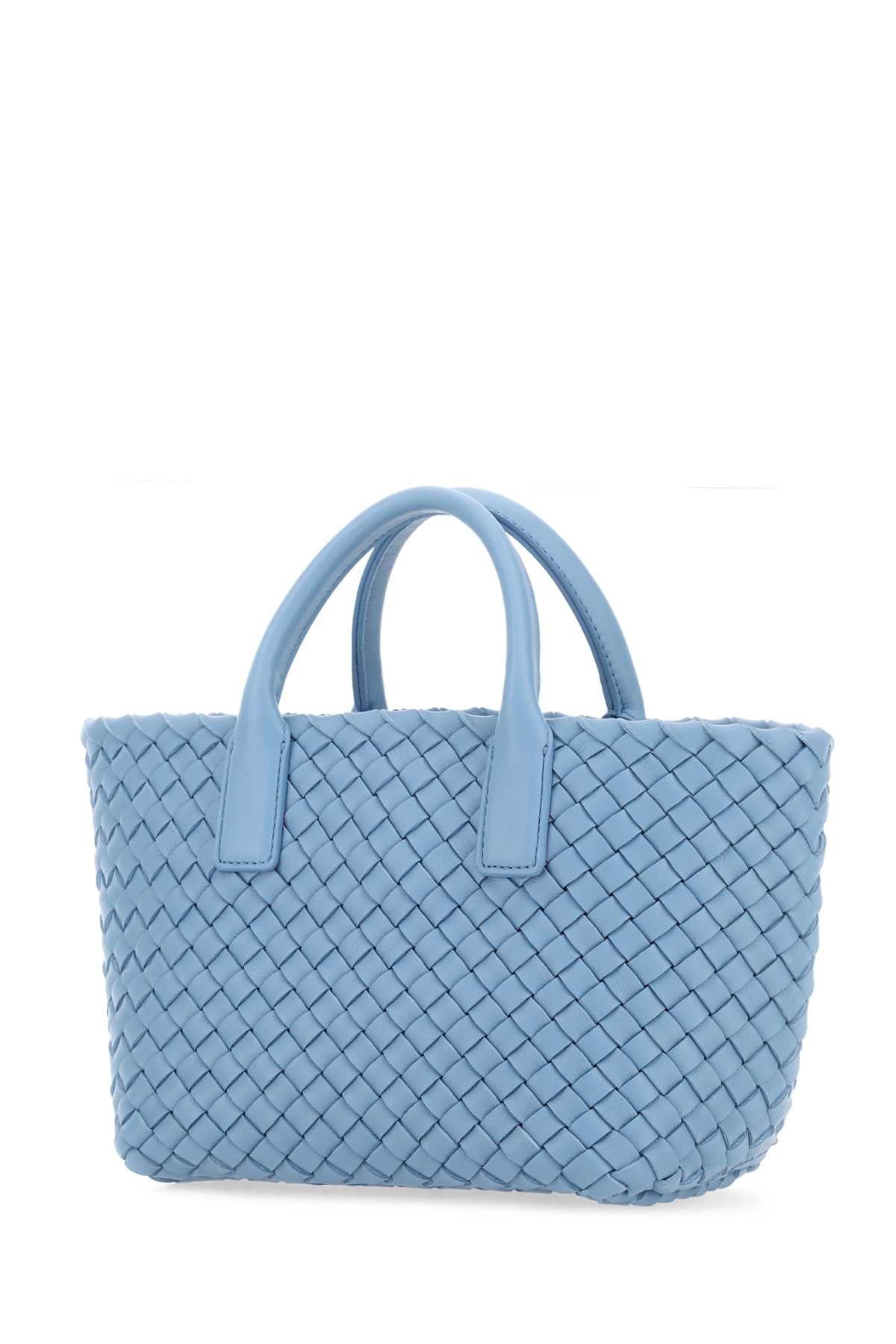 Bottega Veneta Women Cerulean Blue Leather Mini Cabat Handbag BOTTEGA VENETA