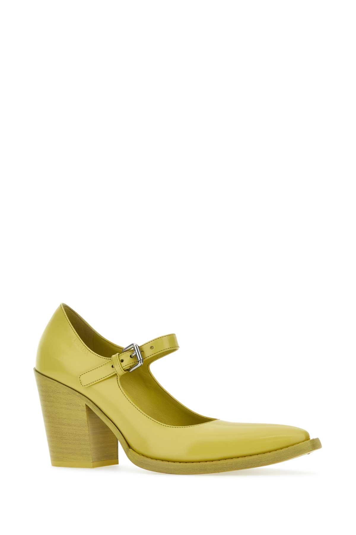 Prada Women Acid Green Leather Pumps PRADA