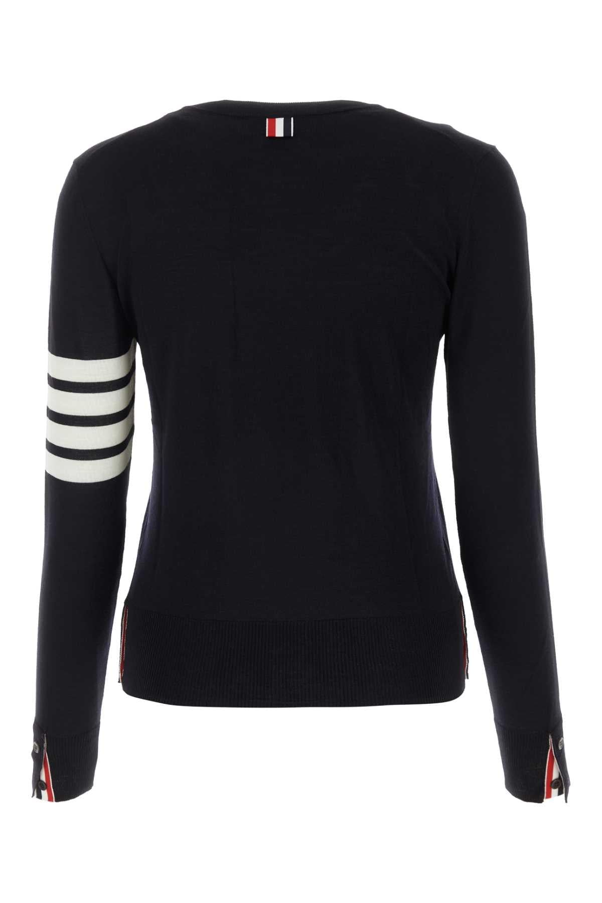 Thom Browne Women Midnight Blue Wool Sweater THOM BROWNE