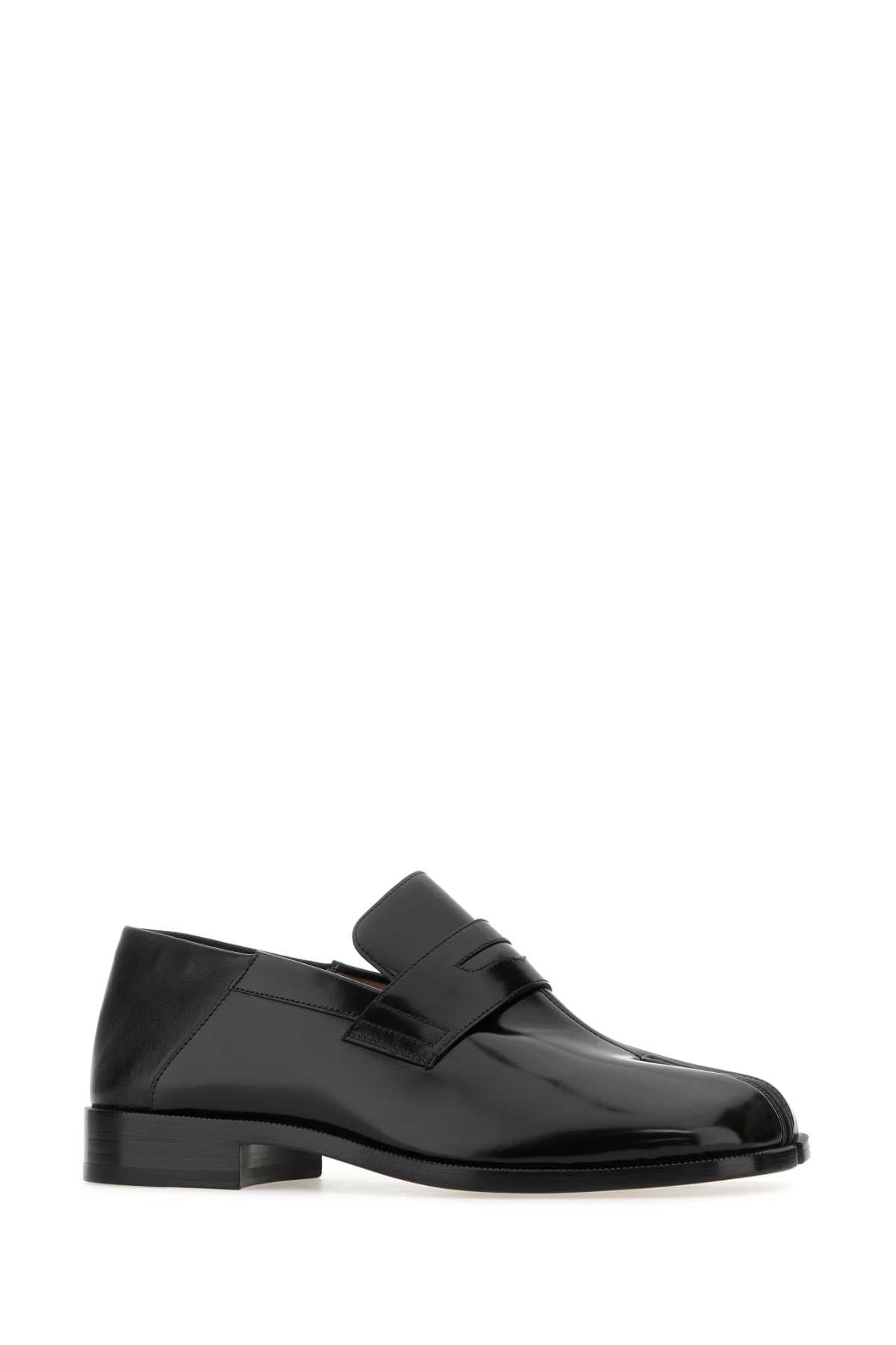 Maison Margiela Men Black Leather Tabi Loafers MAISON MARGIELA