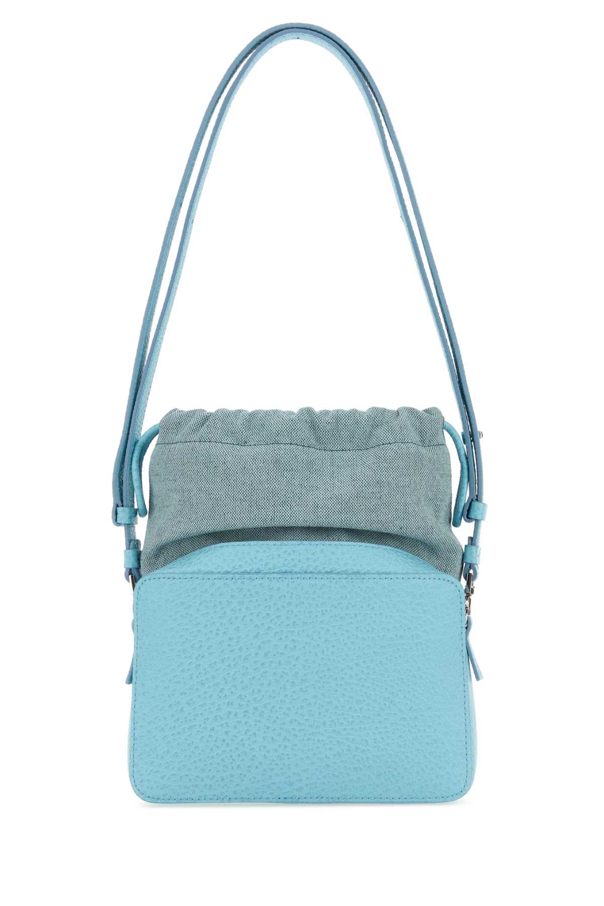 Maison Margiela Women Light Blue Leather And Fabric 5Ac Bucket Bag MAISON MARGIELA
