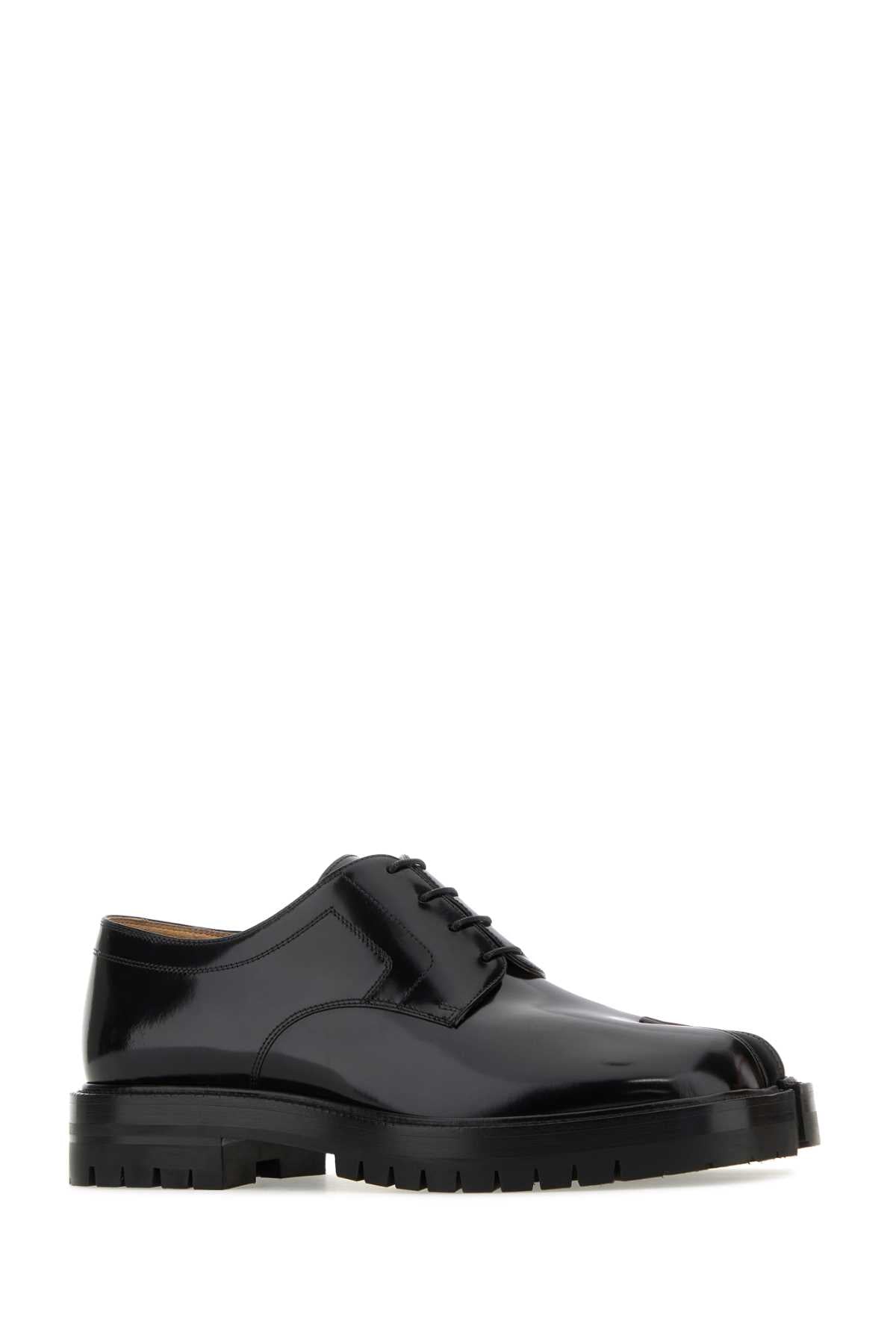 Maison Margiela Men Black Leather Tabi Lace-Up Shoes MAISON MARGIELA