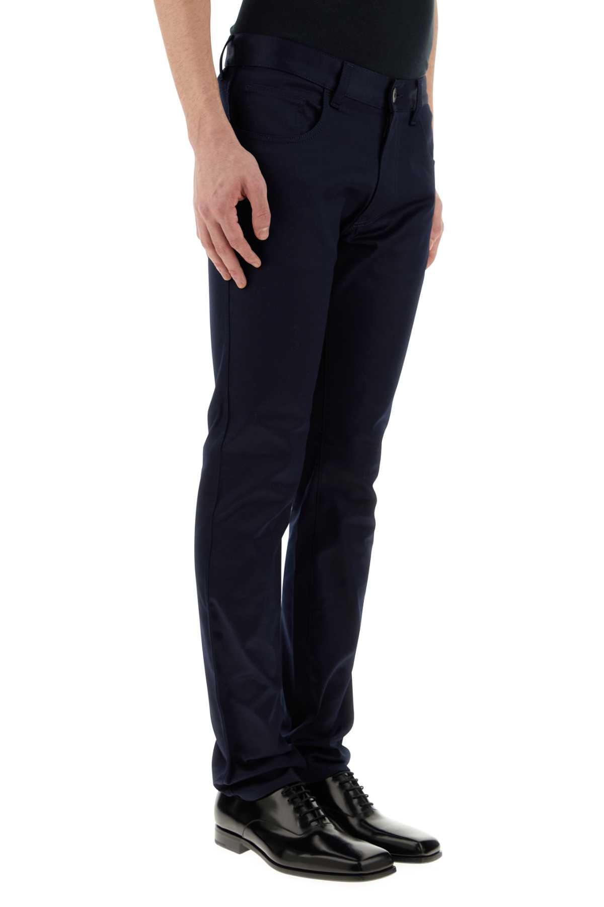 Prada Men Dark Blue Drill Chino Pant PRADA