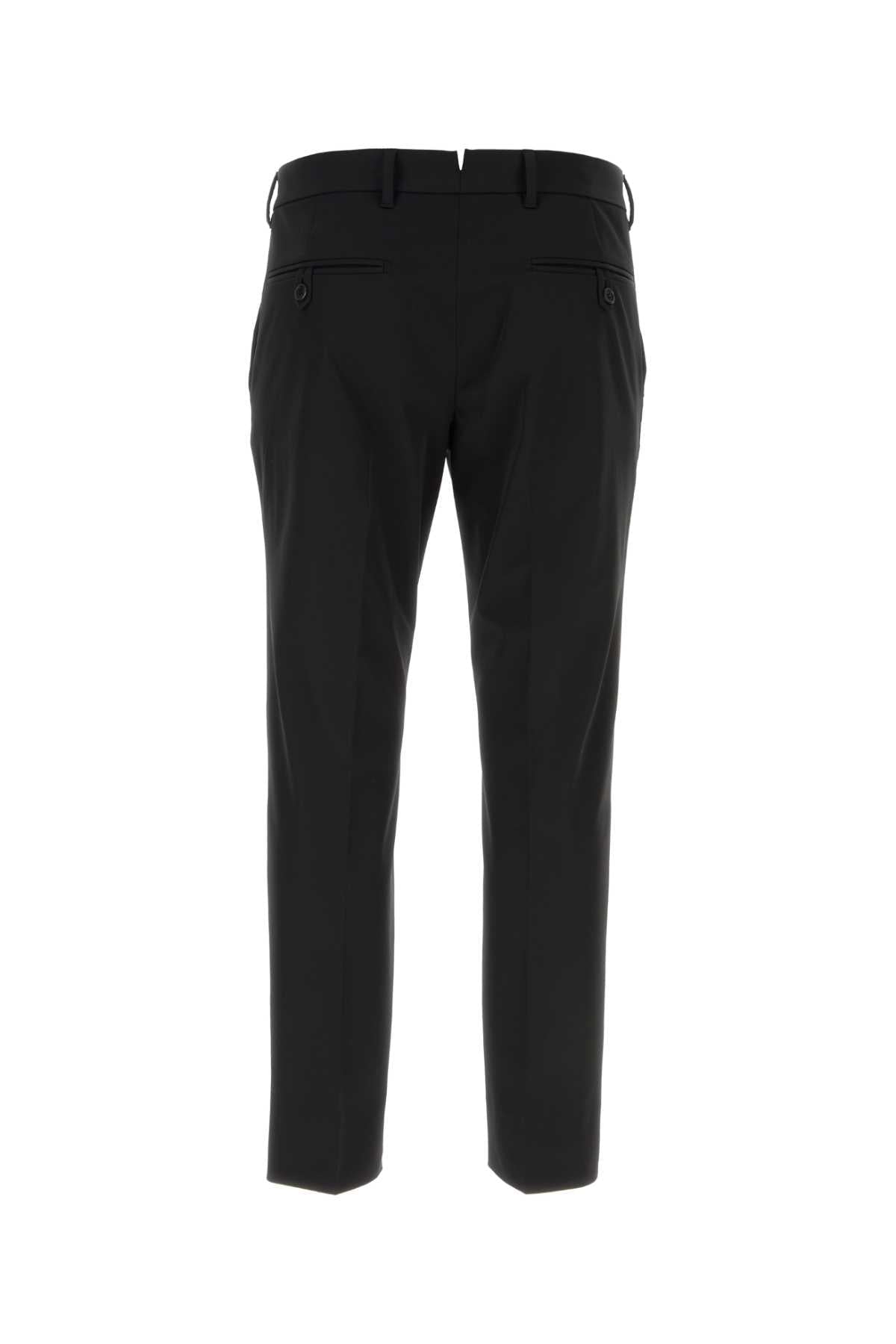 Prada Men Black Stretch Polyester Pant PRADA