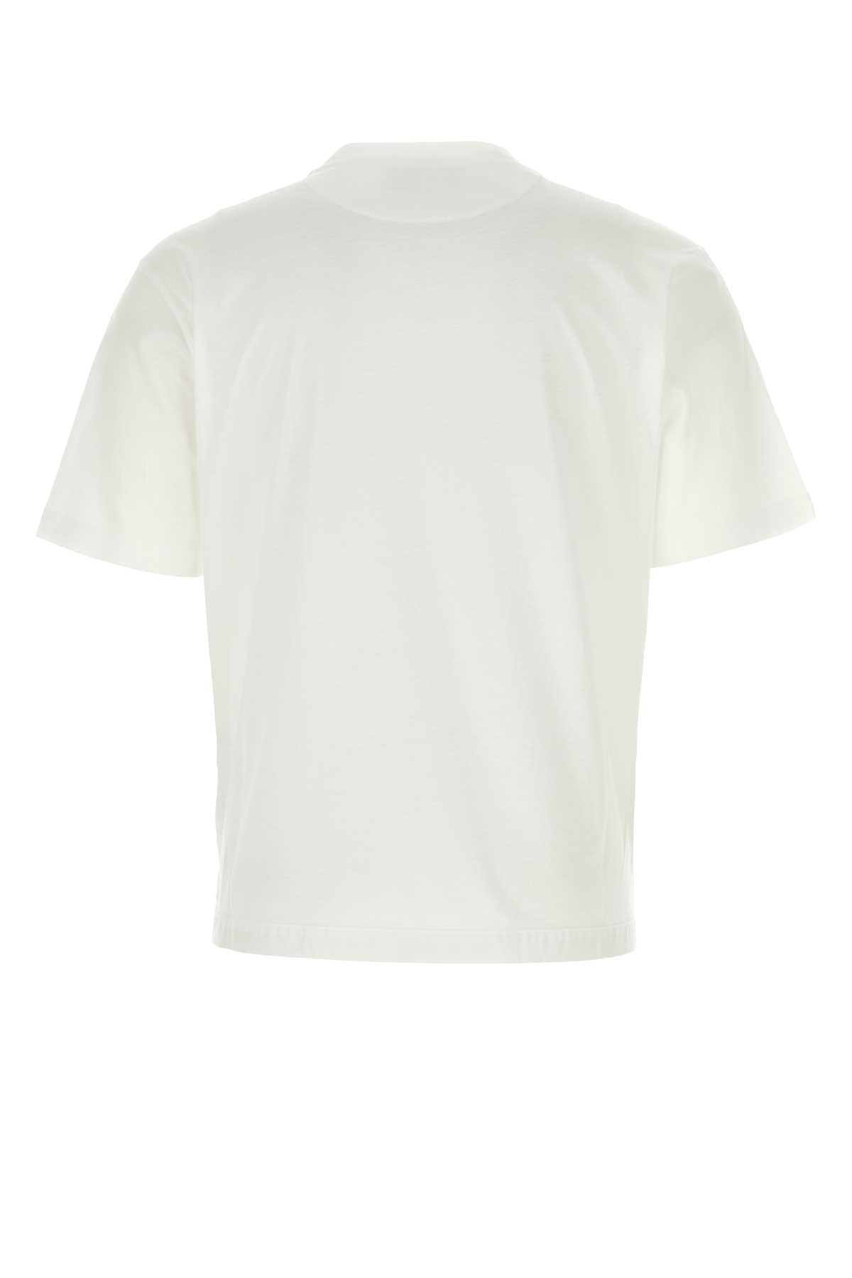 Prada Men White Cotton T-Shirt PRADA