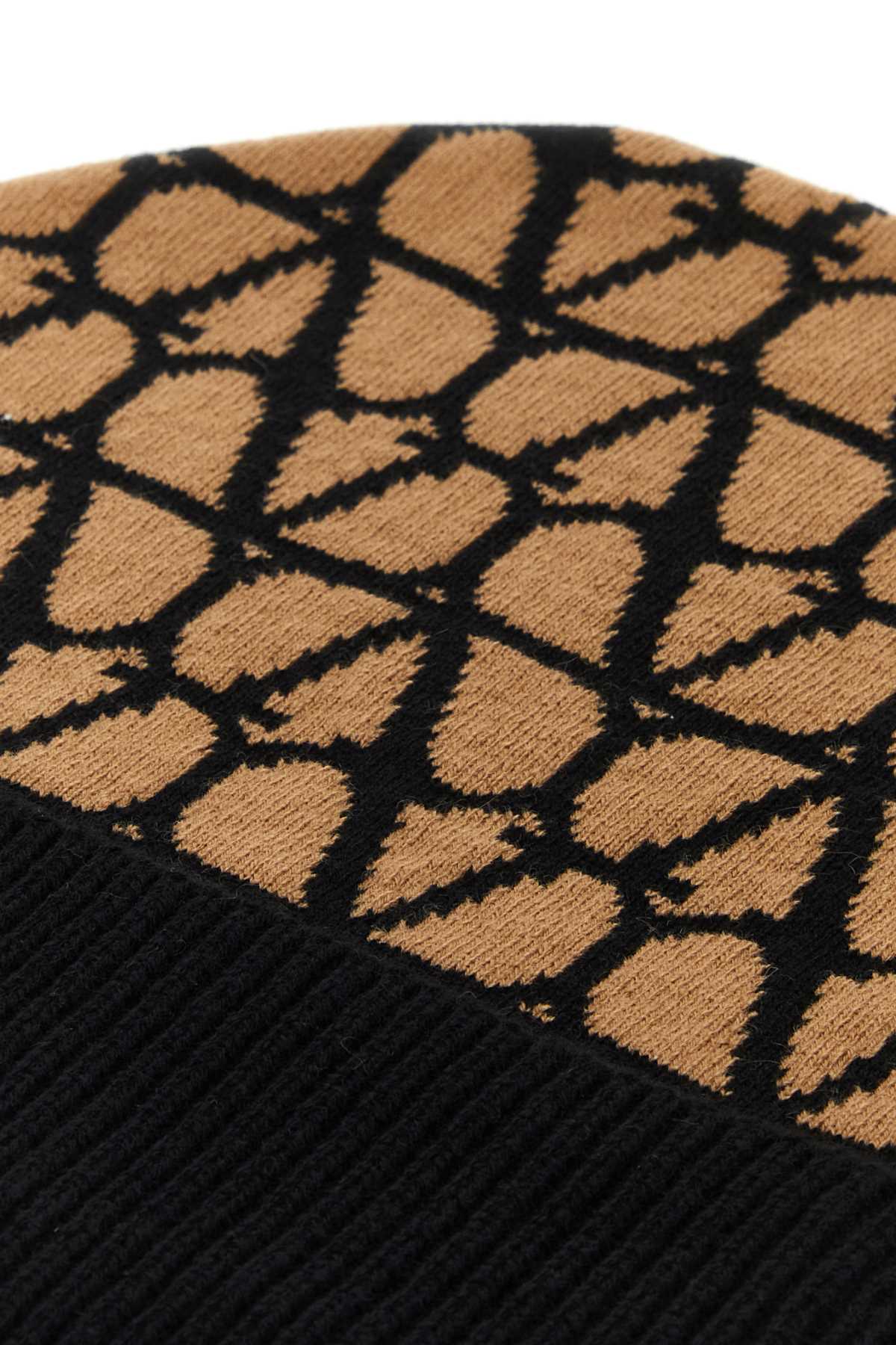 Valentino Garavani Women Printed Cashmere Beanie Hat VALENTINO GARAVANI