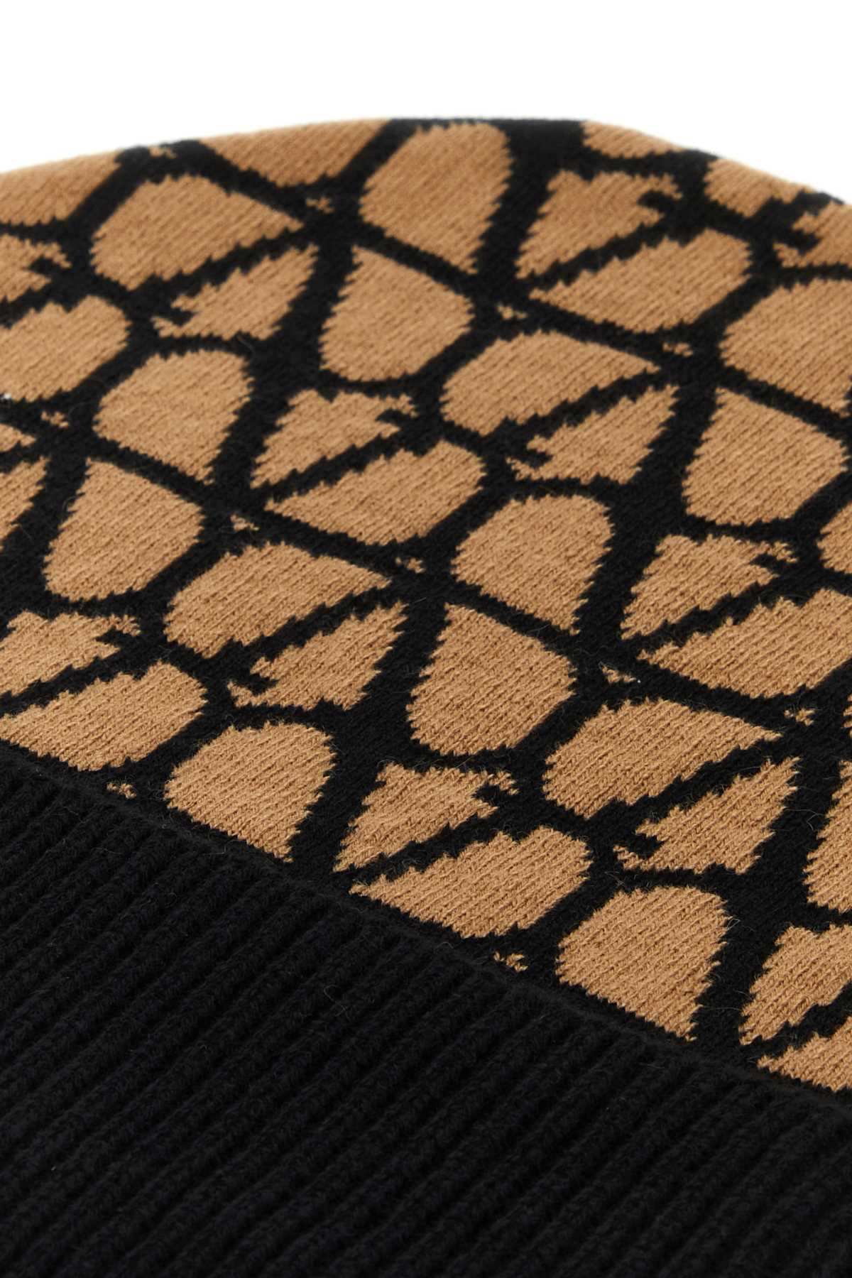 Valentino Garavani Women Printed Cashmere Beanie Hat VALENTINO GARAVANI
