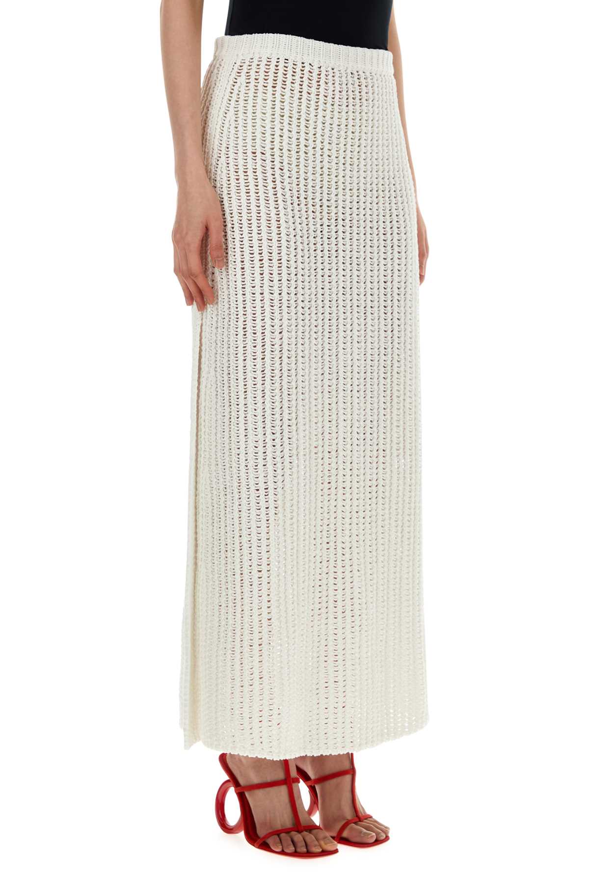 Salvatore Ferragamo Women White Cotton Skirt FERRAGAMO