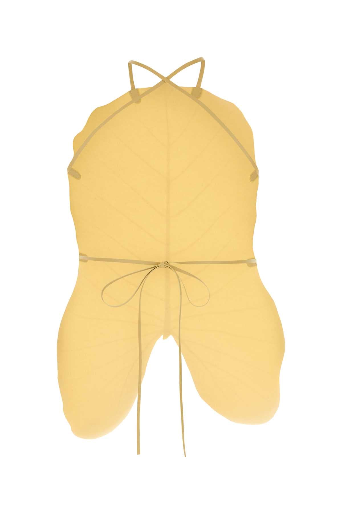Loewe Paula's Ibiza Women Yellow Cotton And Vegetal Fiber Paula’S Ibiza Top LOEWE