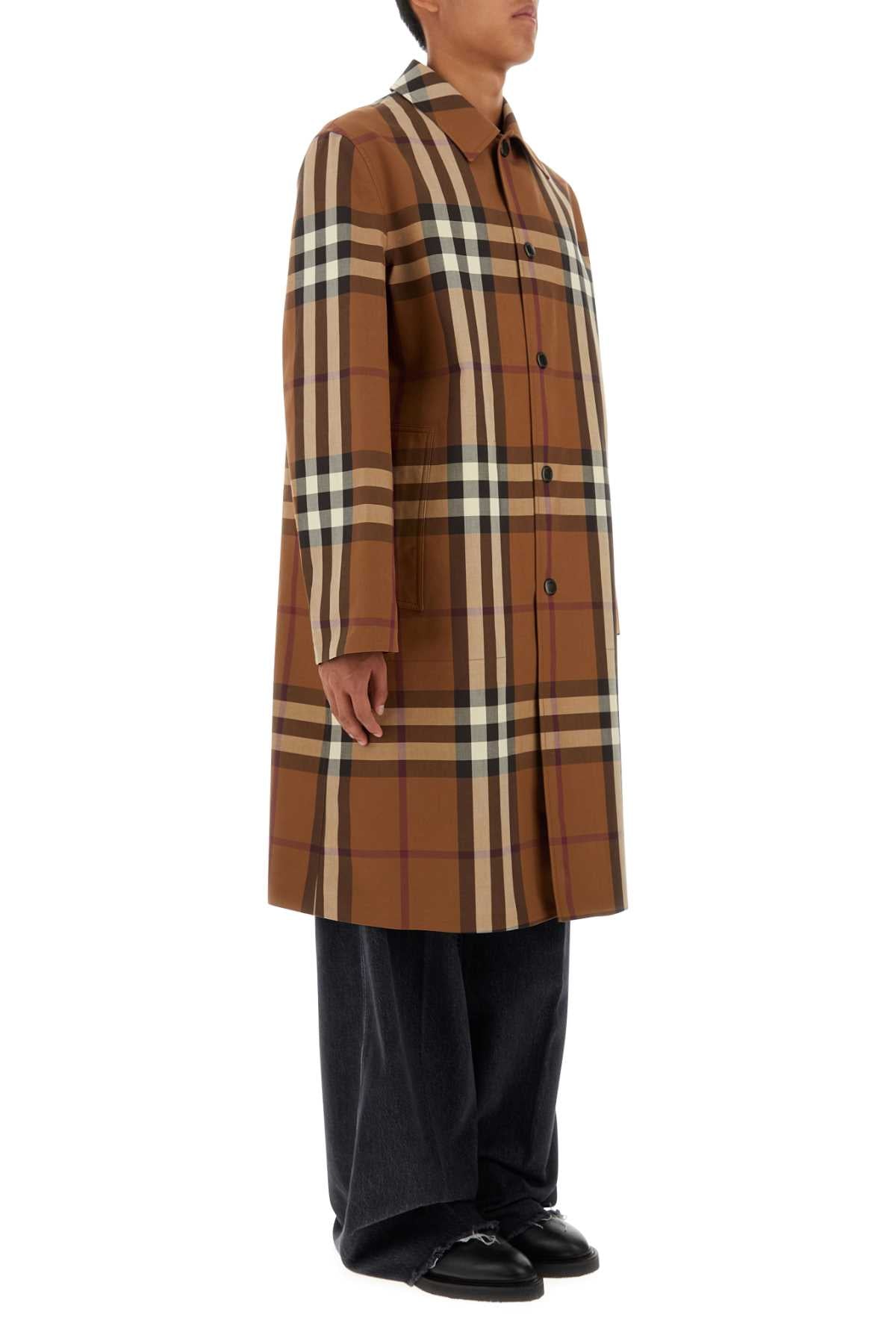 Burberry Men Embroidered Cotton Eversible Overcoat BURBERRY
