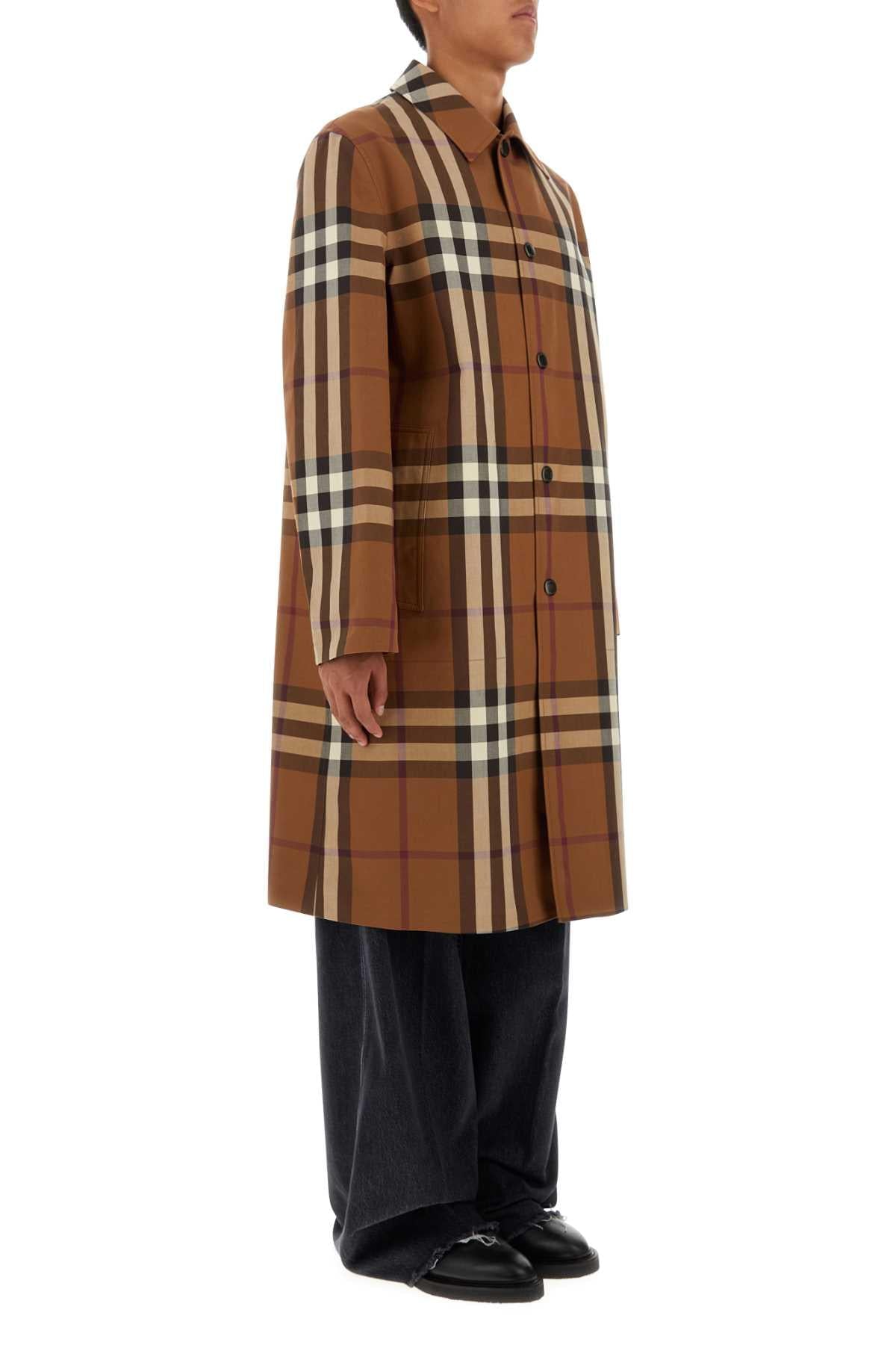 Burberry Men Embroidered Cotton Eversible Overcoat BURBERRY