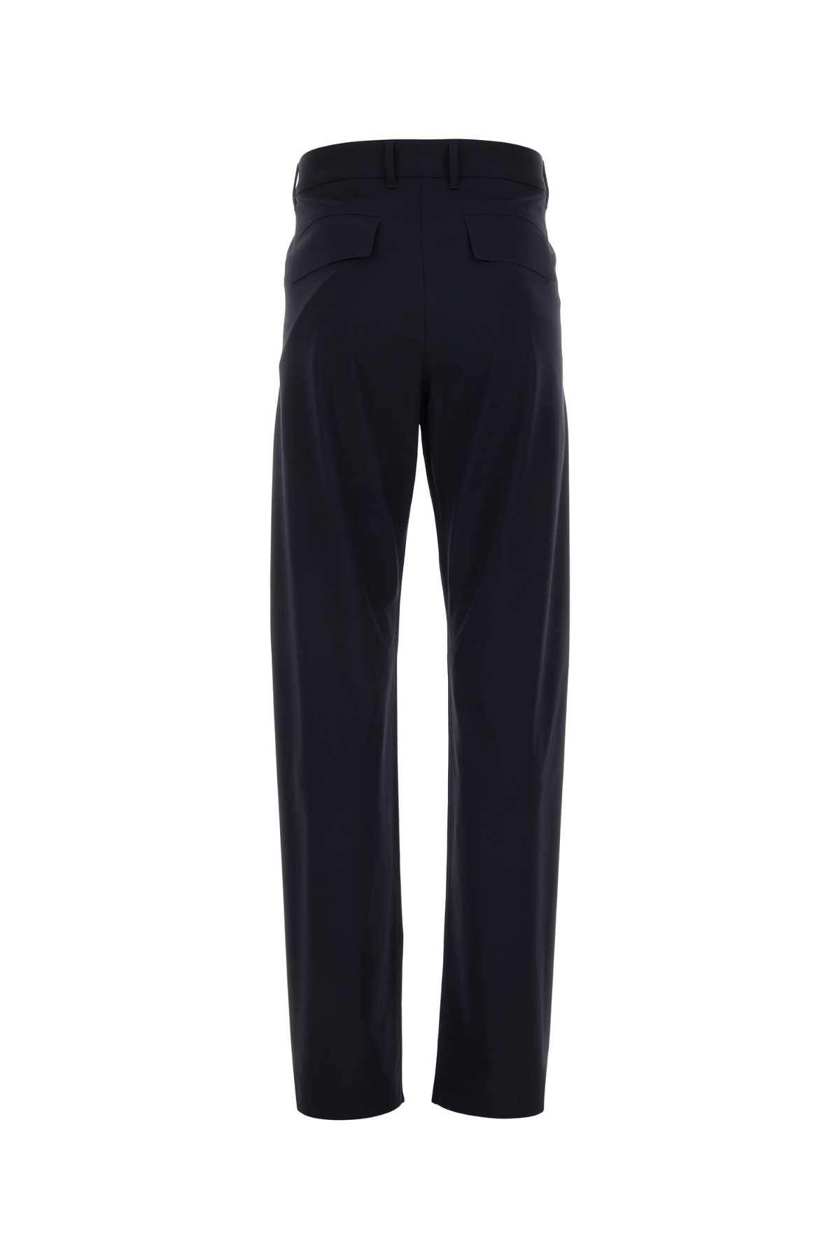 Givenchy Men Navy Blue Stretch Wool Blend Pant GIVENCHY