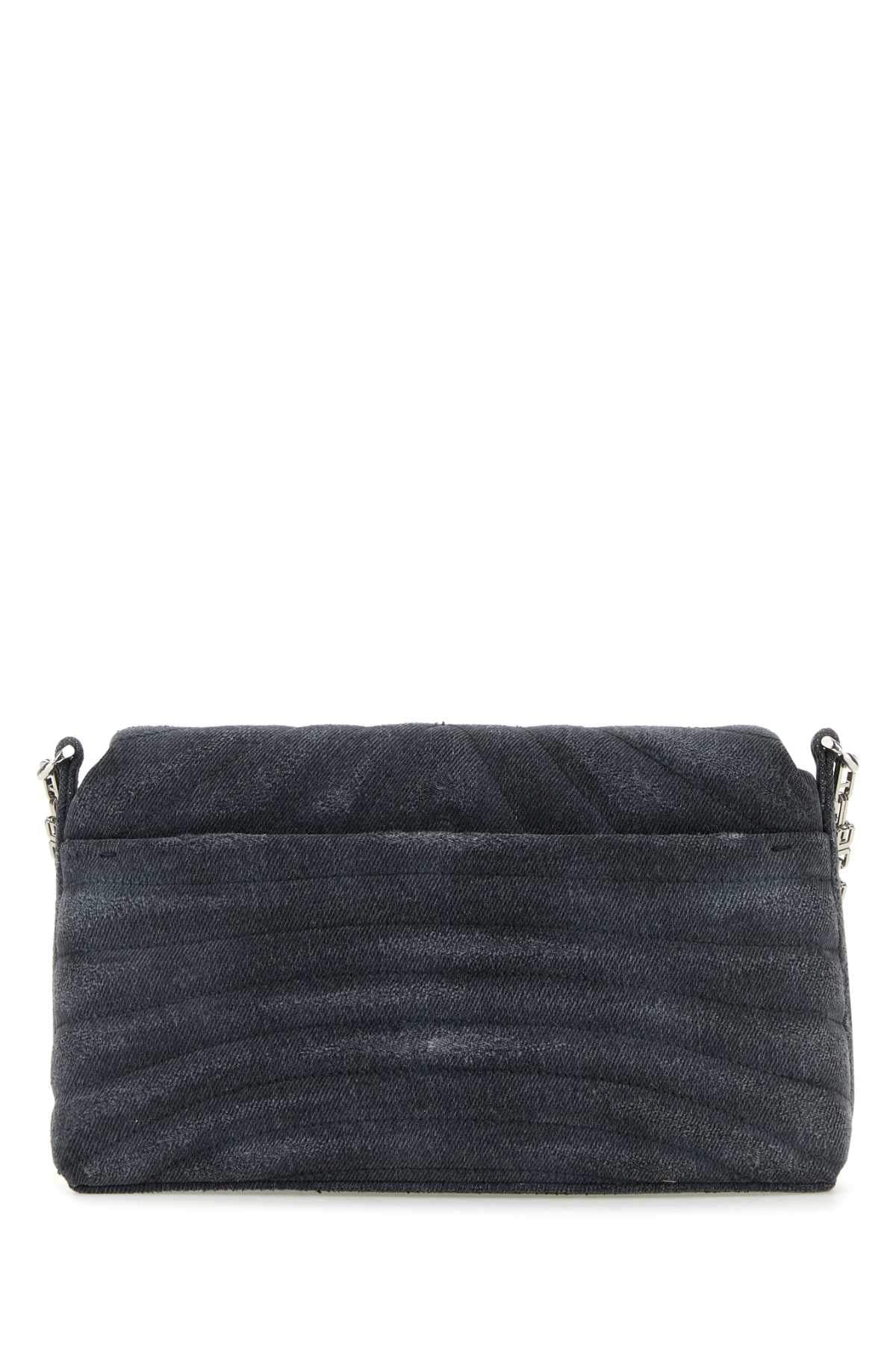 Givenchy Women Black Denim Medium 4G Soft Handbag GIVENCHY