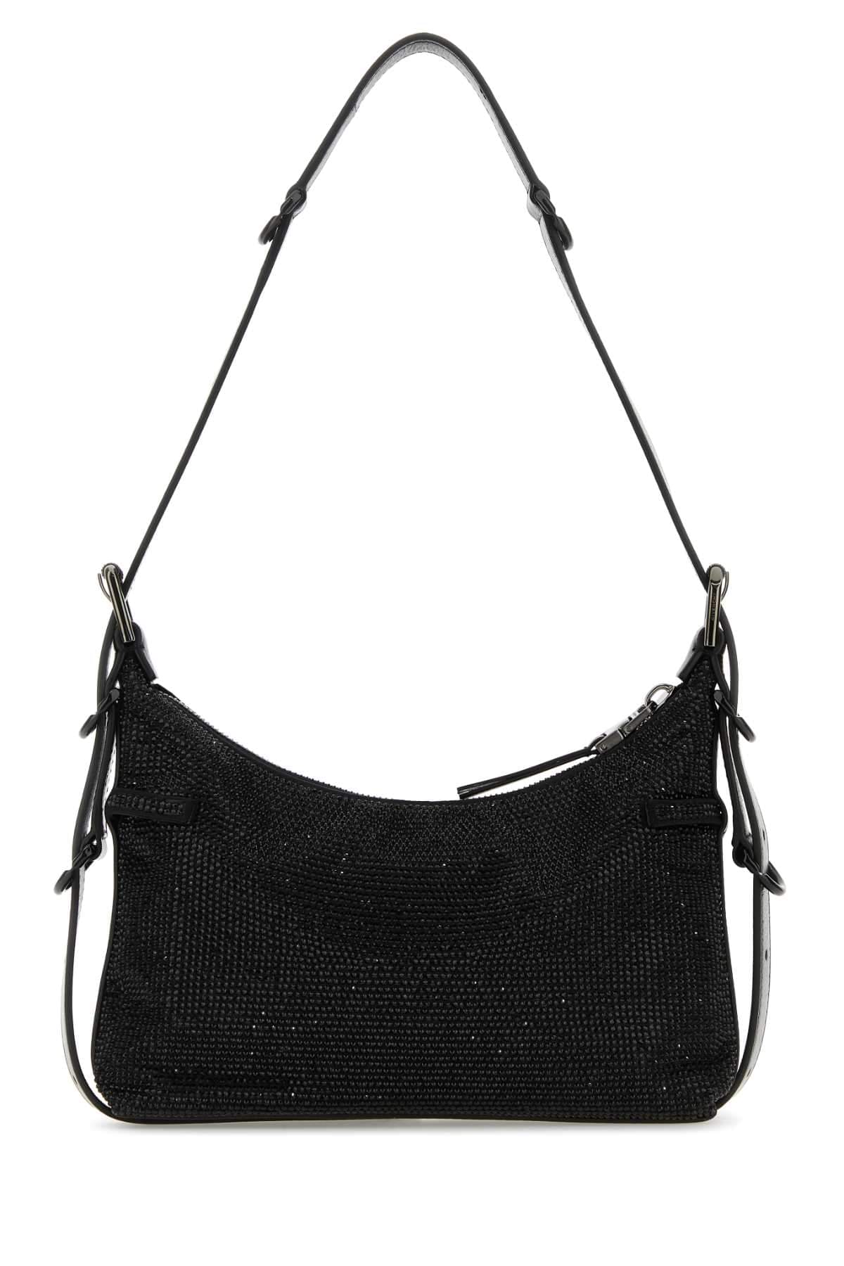 Givenchy Women Black Fabric Mini Voyou Shoulder Bag GIVENCHY