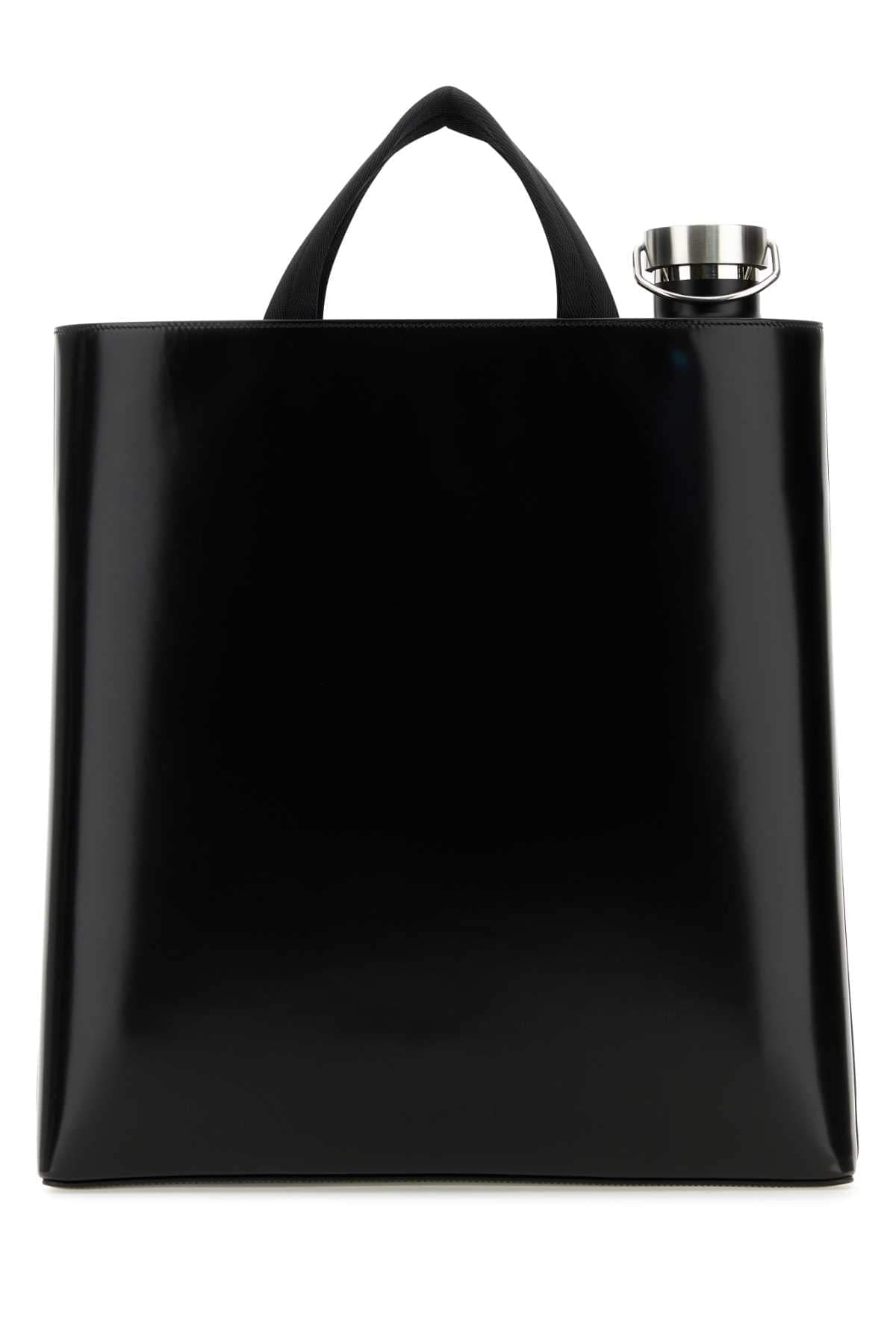 Prada Men Black Leather Shopping Bag PRADA