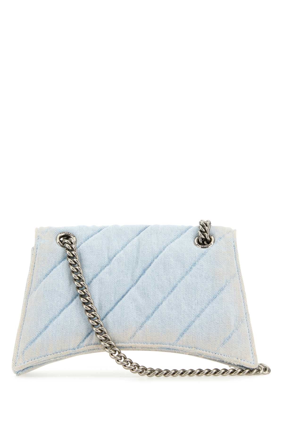 Balenciaga Women Denim Crush S Shoulder Bag BALENCIAGA