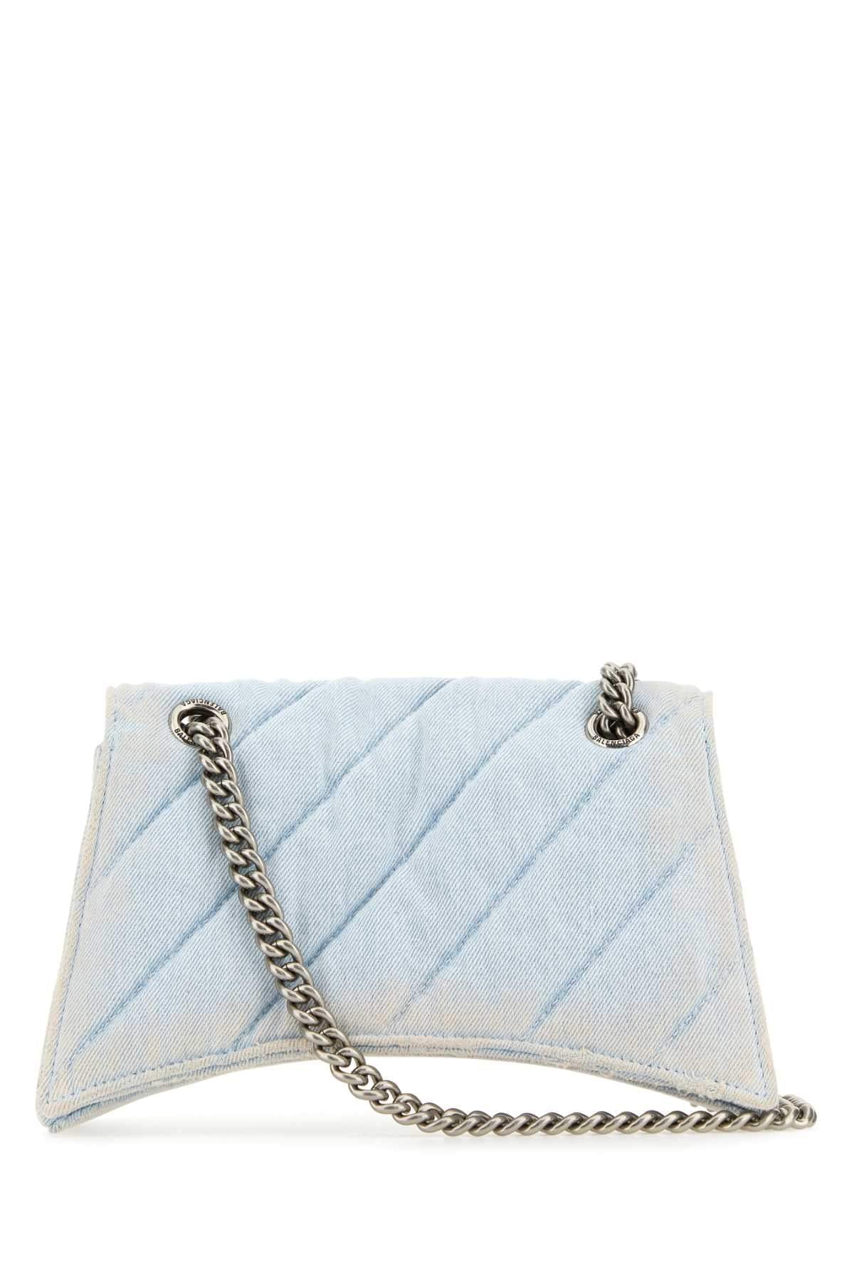 Balenciaga Women Denim Crush S Shoulder Bag BALENCIAGA
