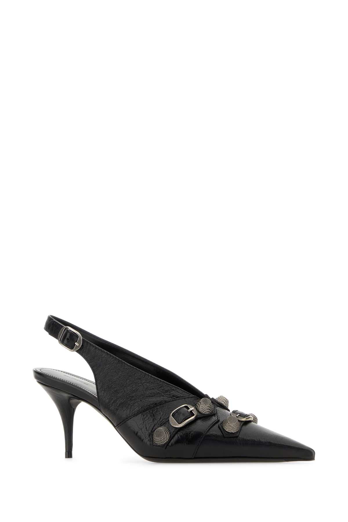 Balenciaga Women Black Leather Cagole Pumps BALENCIAGA