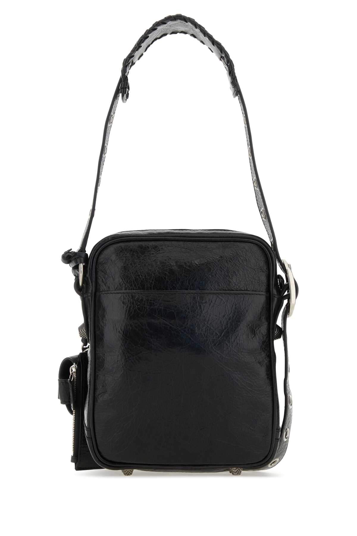 Balenciaga Men Black Leather Le Cagole Men Crossbody Bag BALENCIAGA