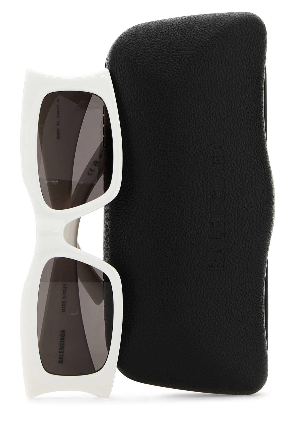 Balenciaga Unisex White Acetate Sunglasses BALENCIAGA