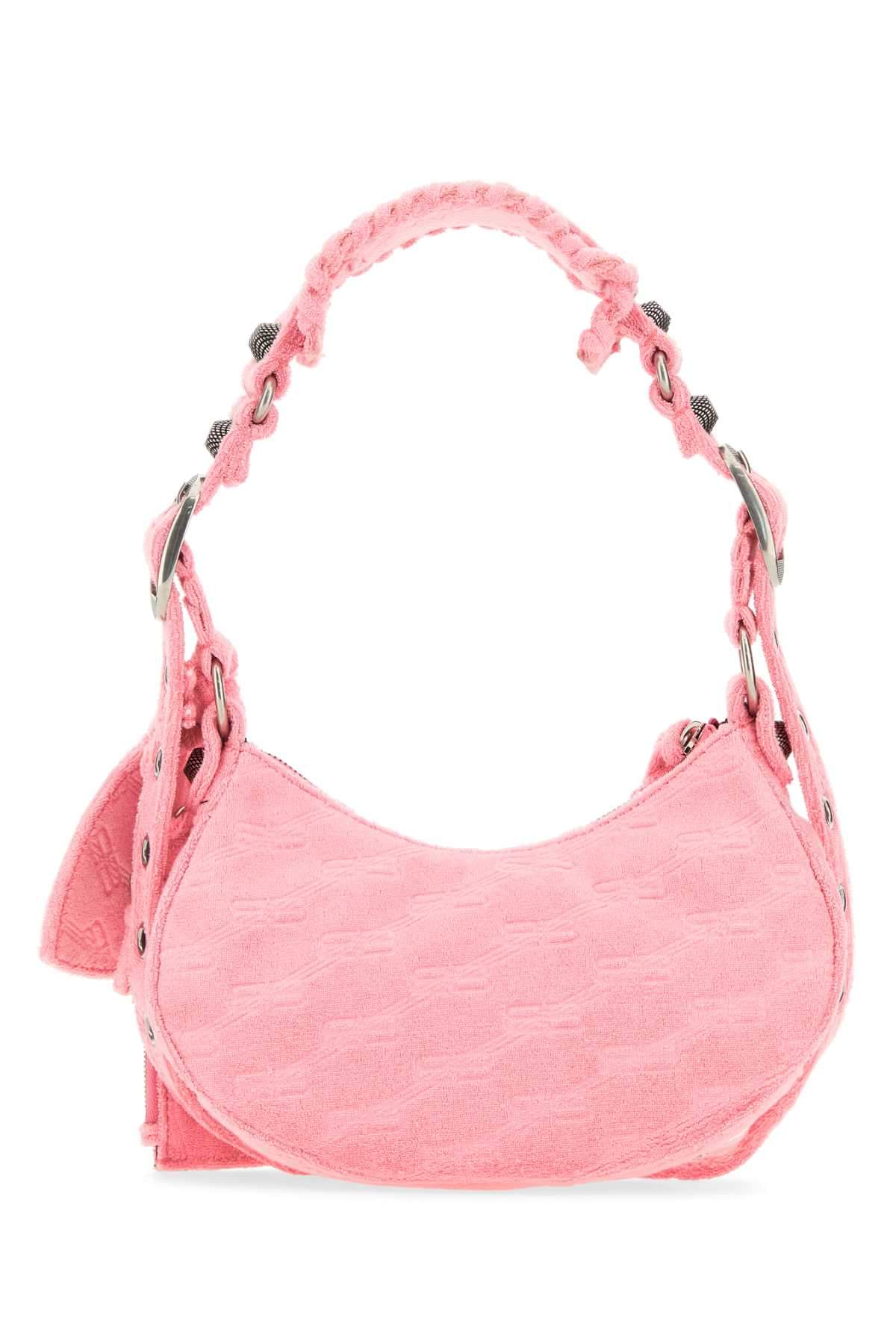 Balenciaga Women Pink Terry Fabric Le Cagole Xs Shoulder Bag BALENCIAGA