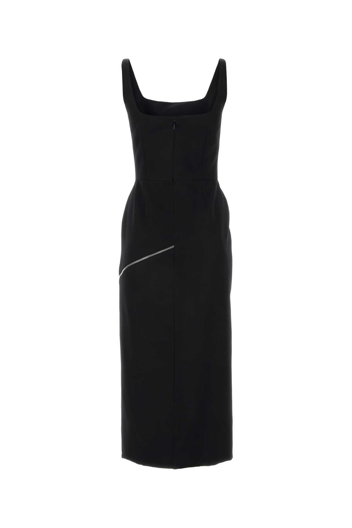 Alexander Mcqueen Women Black Twill Dress ALEXANDER MCQUEEN
