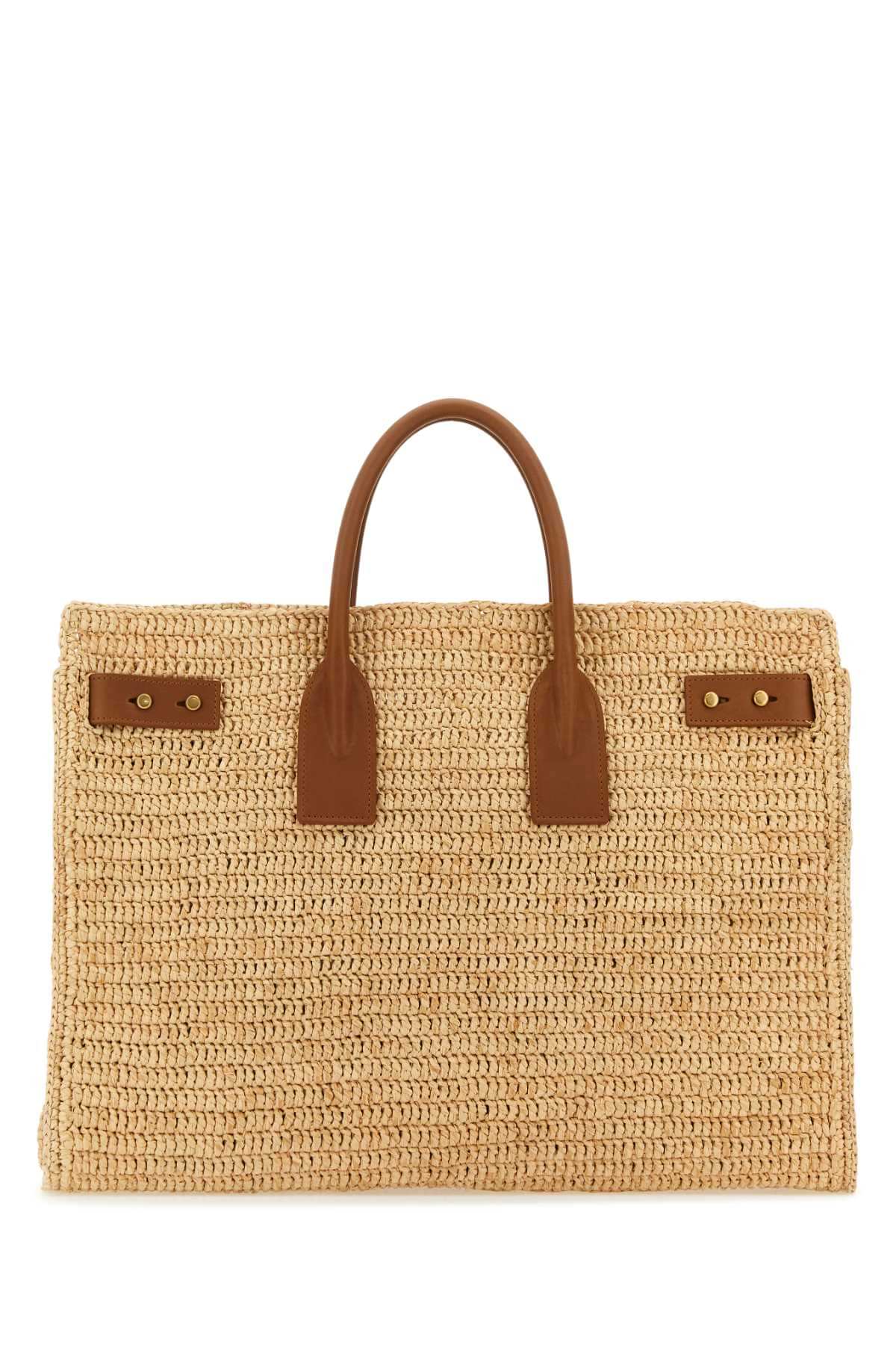 Saint Laurent Women Raffia Medium Sac De Jour Shopping Bag SAINT LAURENT