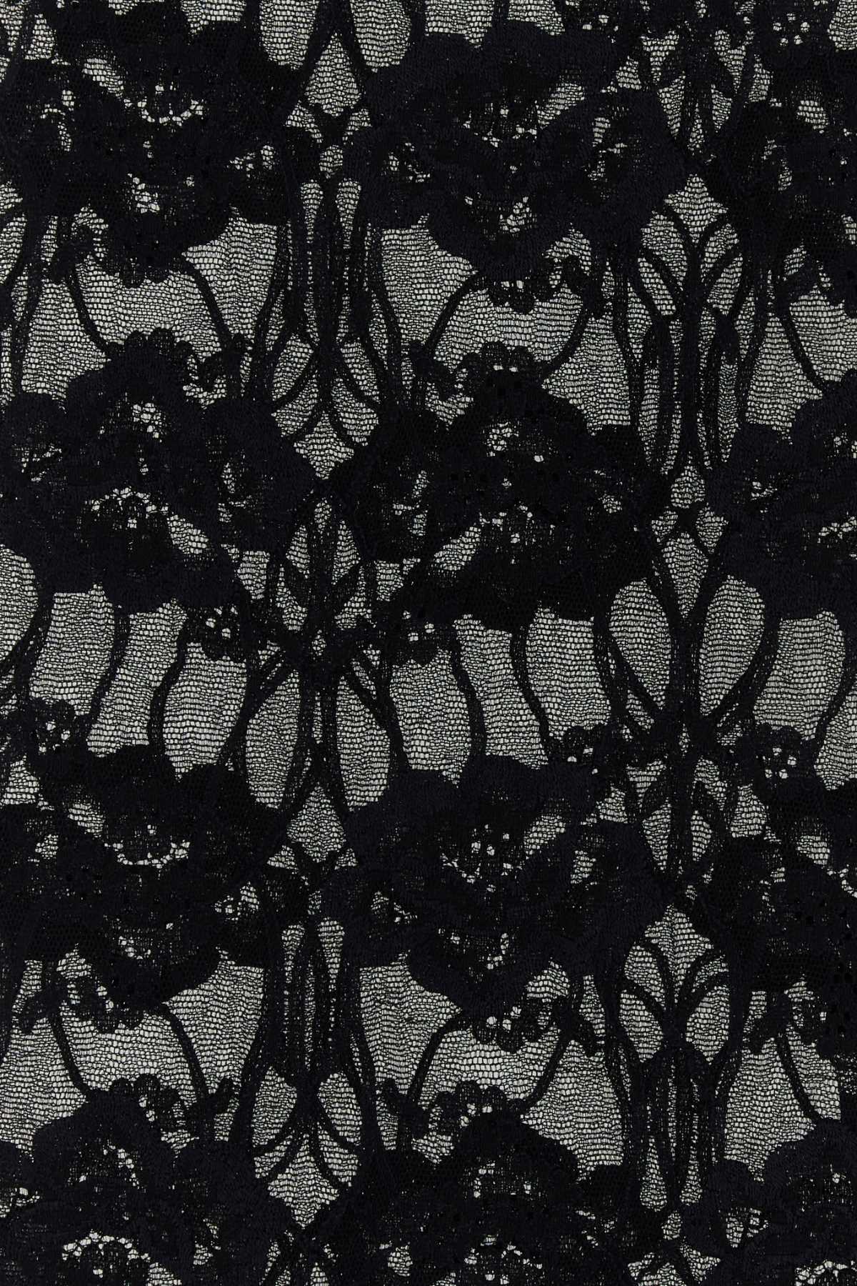 Saint Laurent Women Black Lace Collant SAINT LAURENT