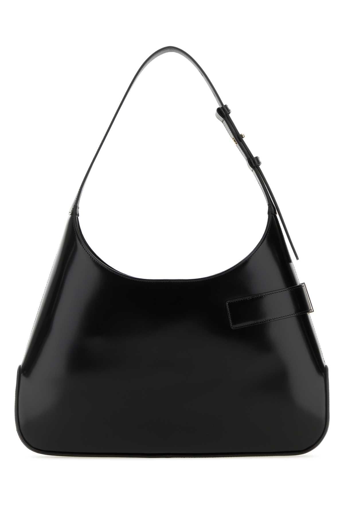 Salvatore Ferragamo Women Black Leather Large Arch Shoulder Bag FERRAGAMO
