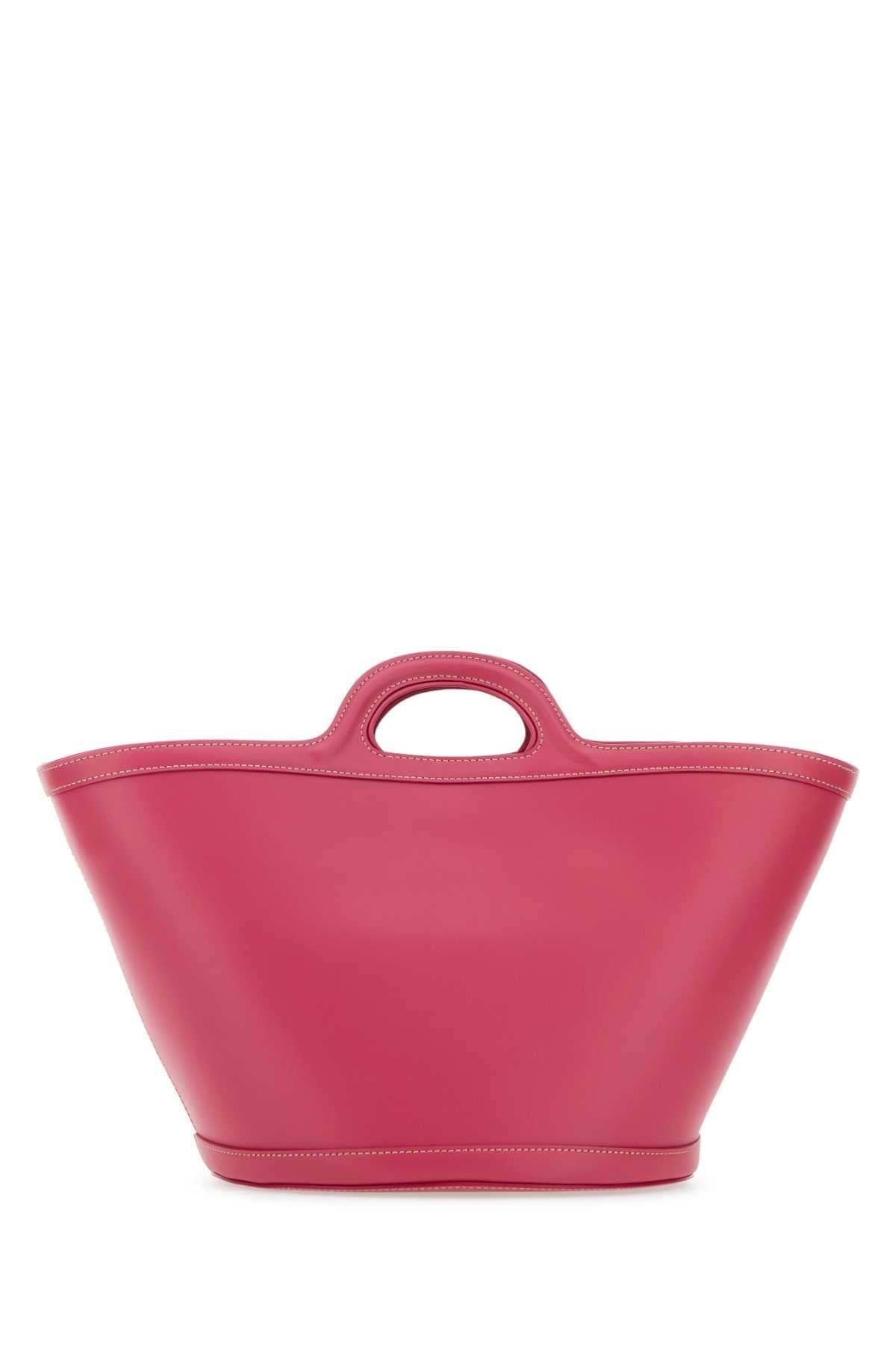 Marni Women Dark Pink Leather Small Tropicalia Handbag MARNI