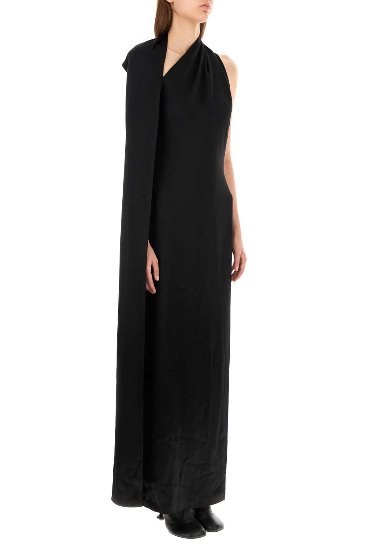 Loewe Women Black Satin Long Dress LOEWE