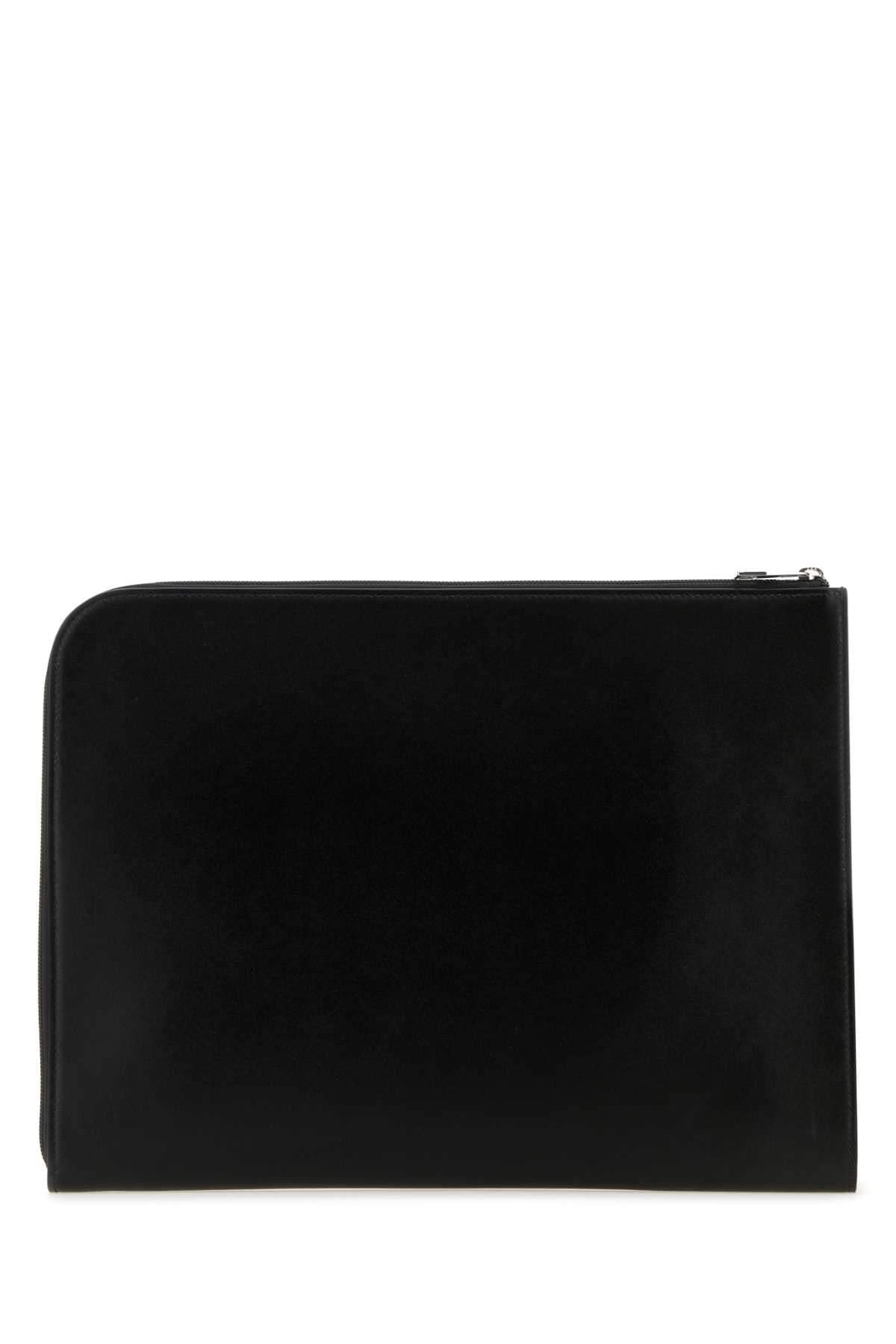 Alexander Mcqueen Men Black Leather Document Holder ALEXANDER MCQUEEN