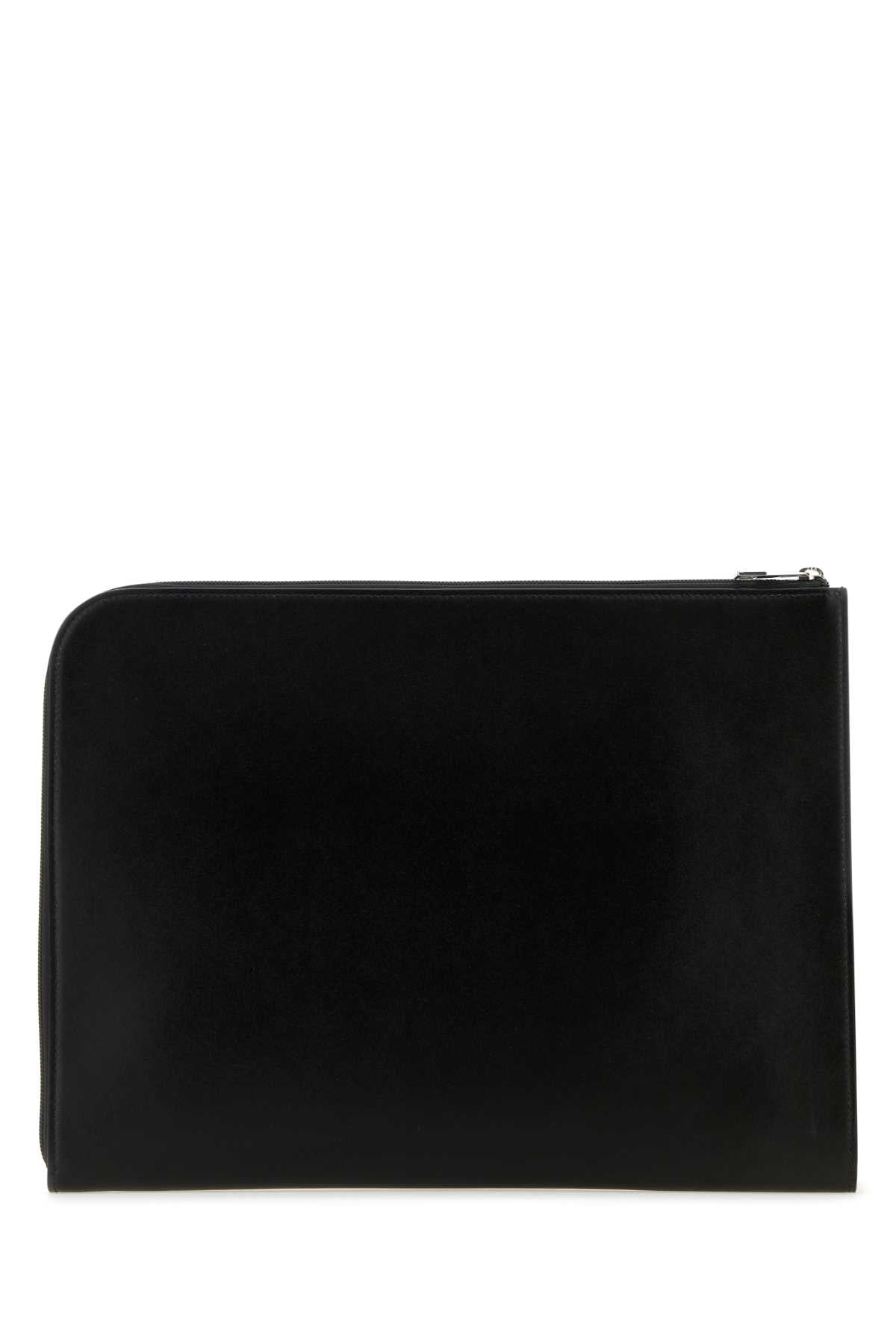 Alexander Mcqueen Men Black Leather Document Holder ALEXANDER MCQUEEN