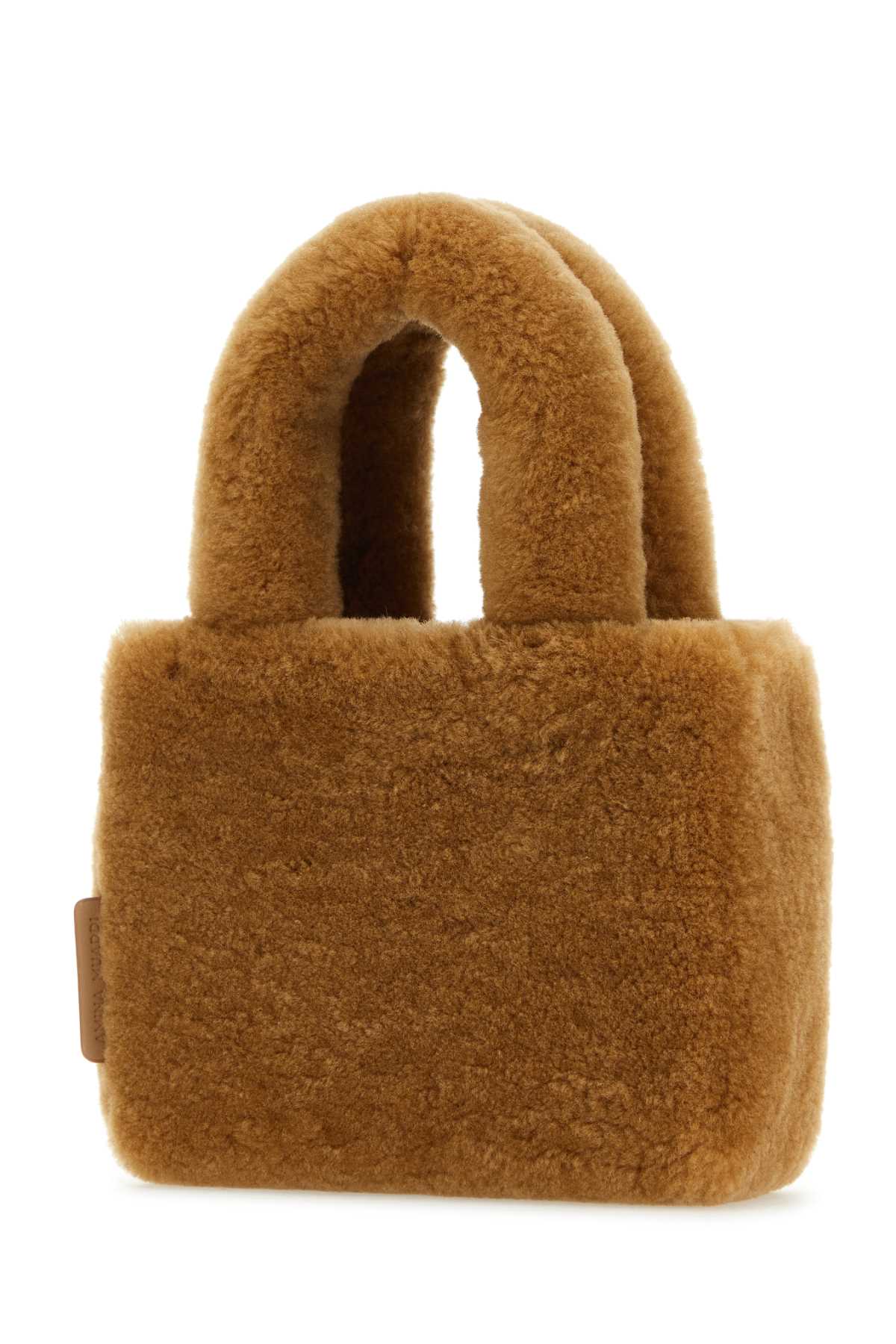 Amina Muaddi Women Camel Shearling Amini Giuly Handbag AMINA MUADDI