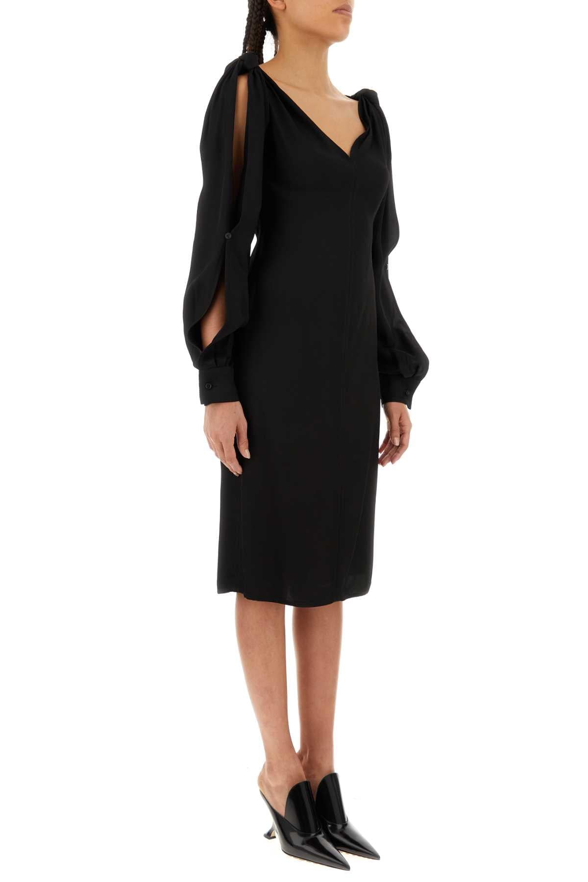 Bottega Veneta Women Black Viscose Dress BOTTEGA VENETA