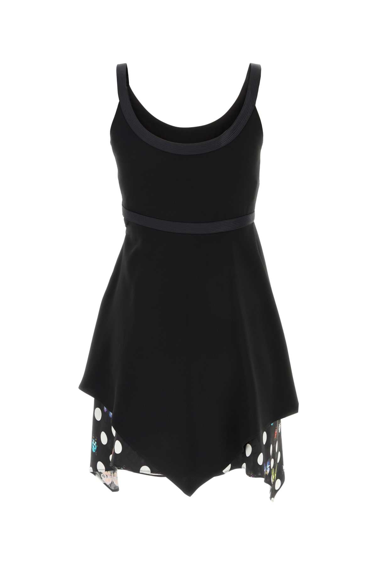 Versace Women Black Acetate Blend Mini Dress VERSACE