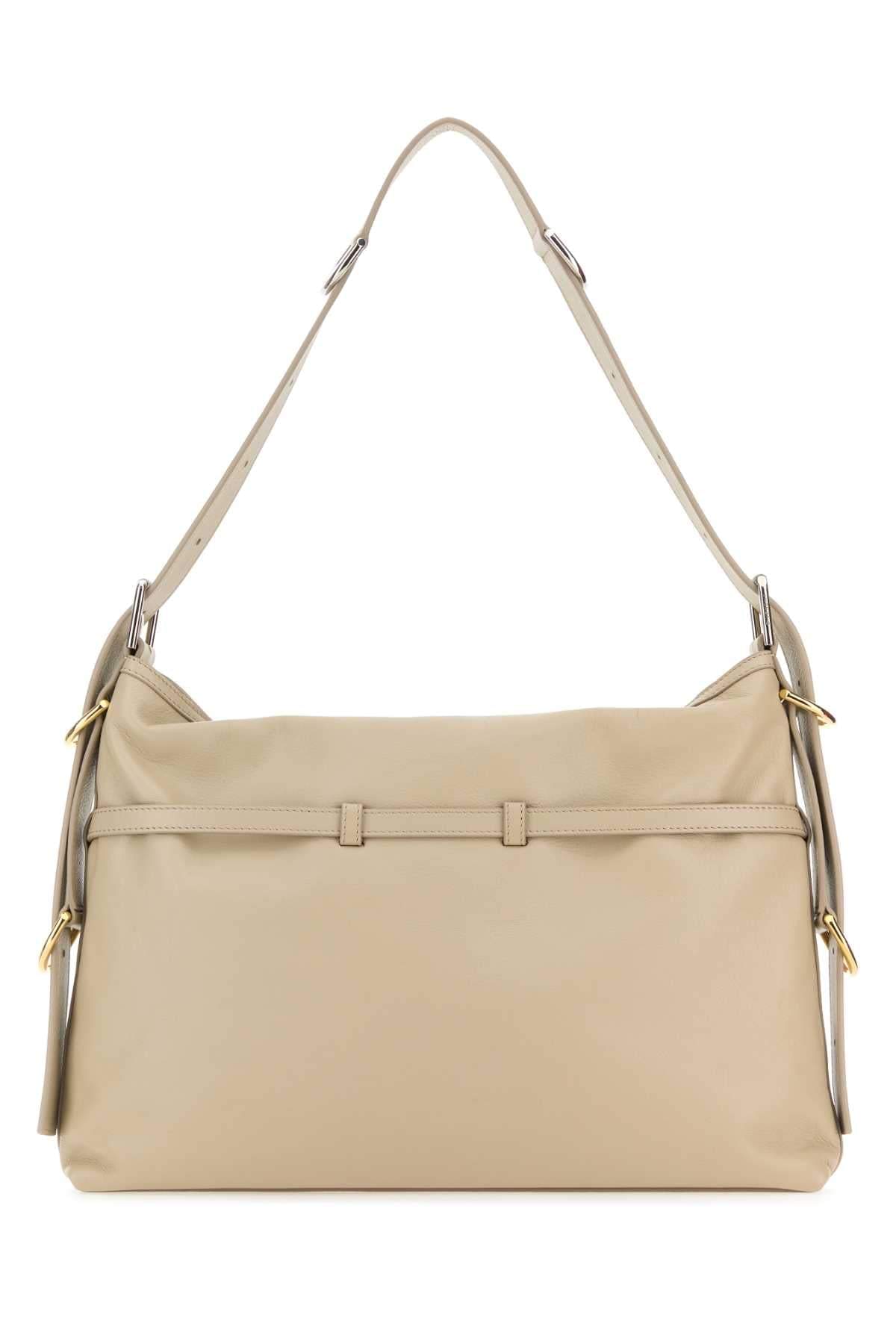Givenchy Women Sand Leather Medium Voyou Shoulder Bag GIVENCHY