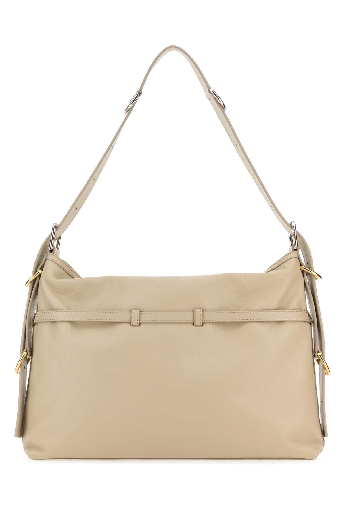 Givenchy Women Sand Leather Medium Voyou Shoulder Bag GIVENCHY