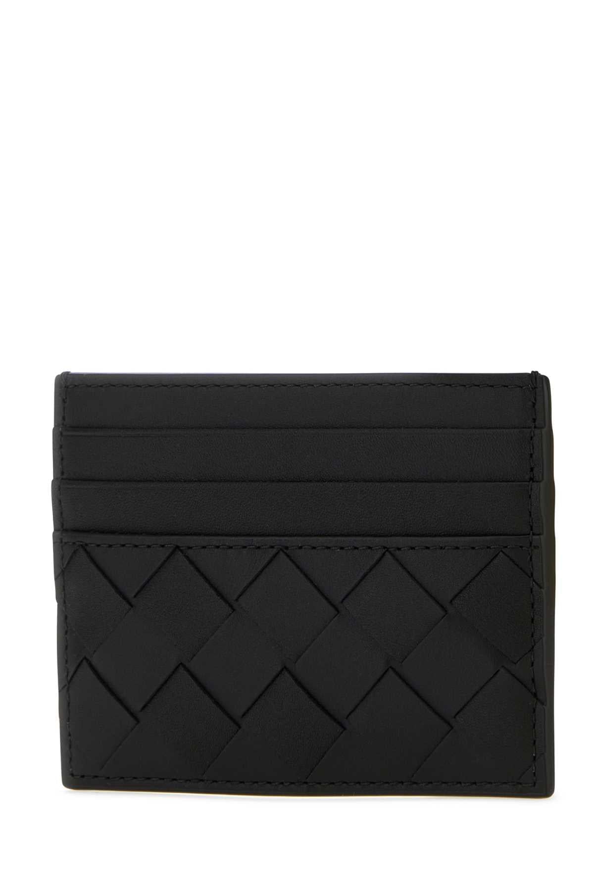 Bottega Veneta Men Black Leather Card Holder BOTTEGA VENETA
