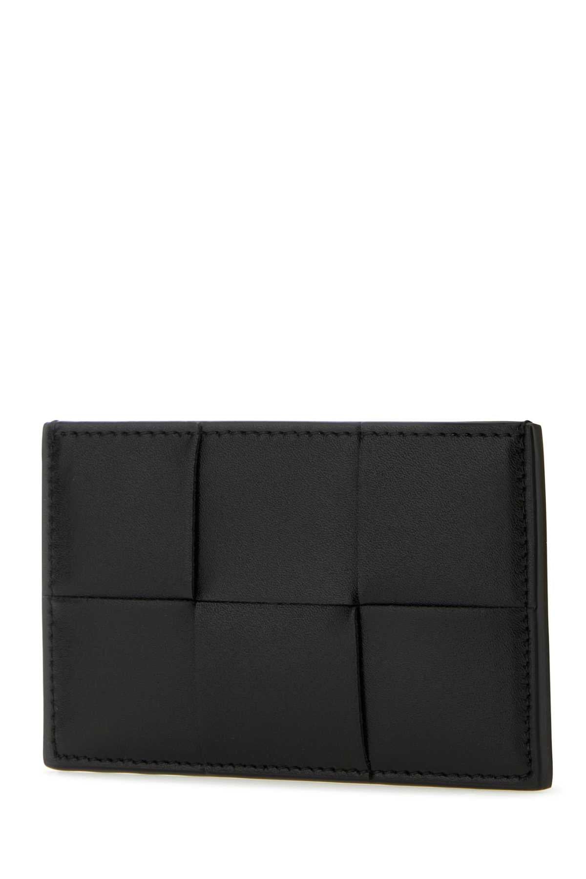 Bottega Veneta Men Black Leather Card Holder BOTTEGA VENETA