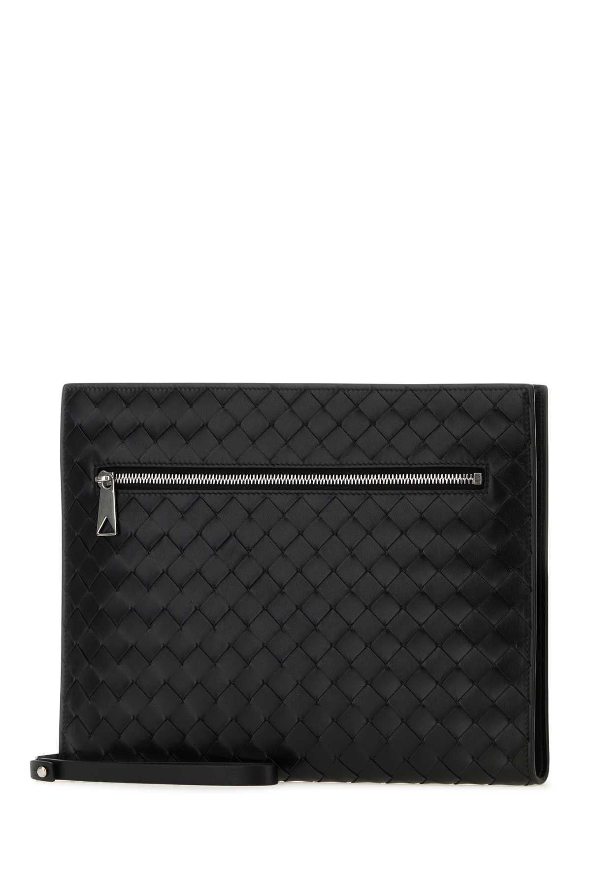 Bottega Veneta Men Black Leather Document Case BOTTEGA VENETA