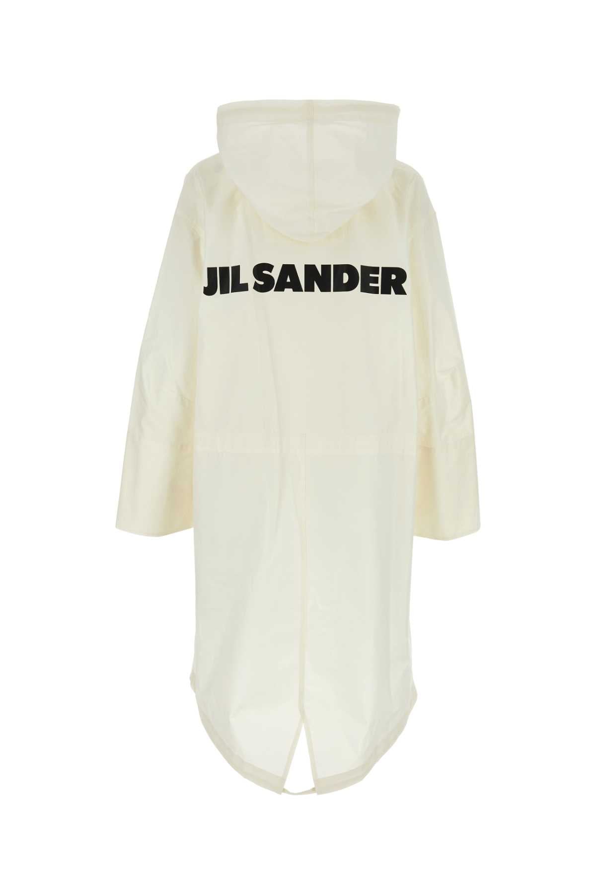 Jil Sander Women Ivory Cotton Parka JIL SANDER