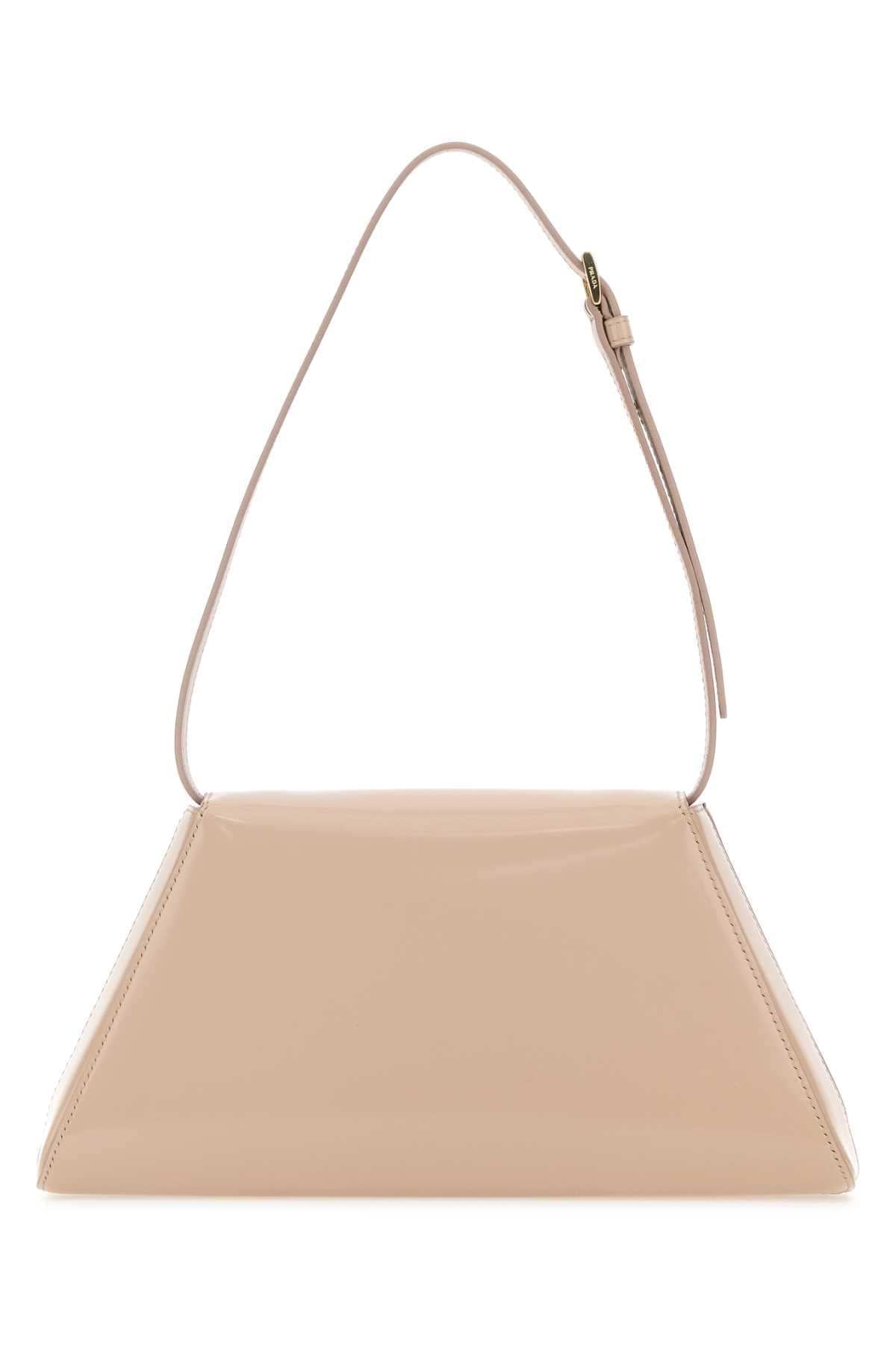 Prada Women Powder Pink Leather Shoulder Bag PRADA
