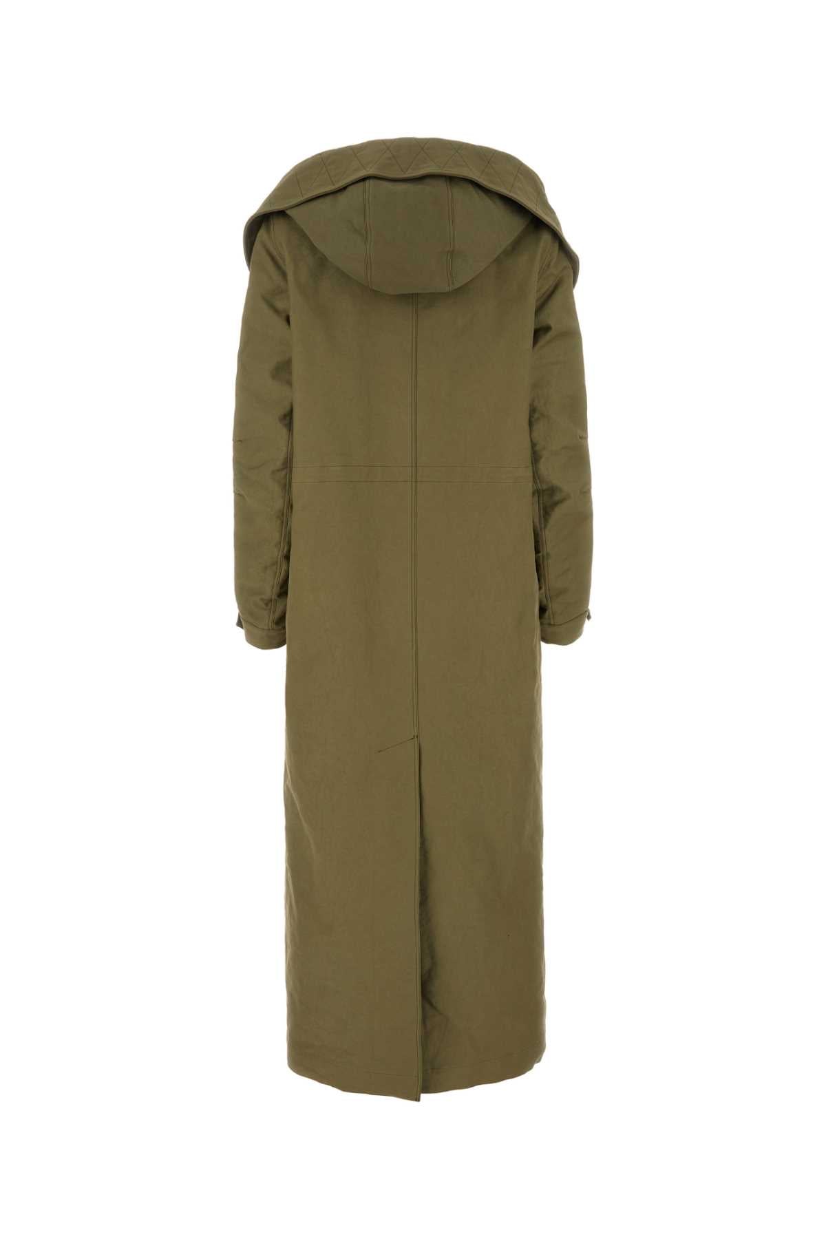 Prada Women Army Green Nylon Parka PRADA