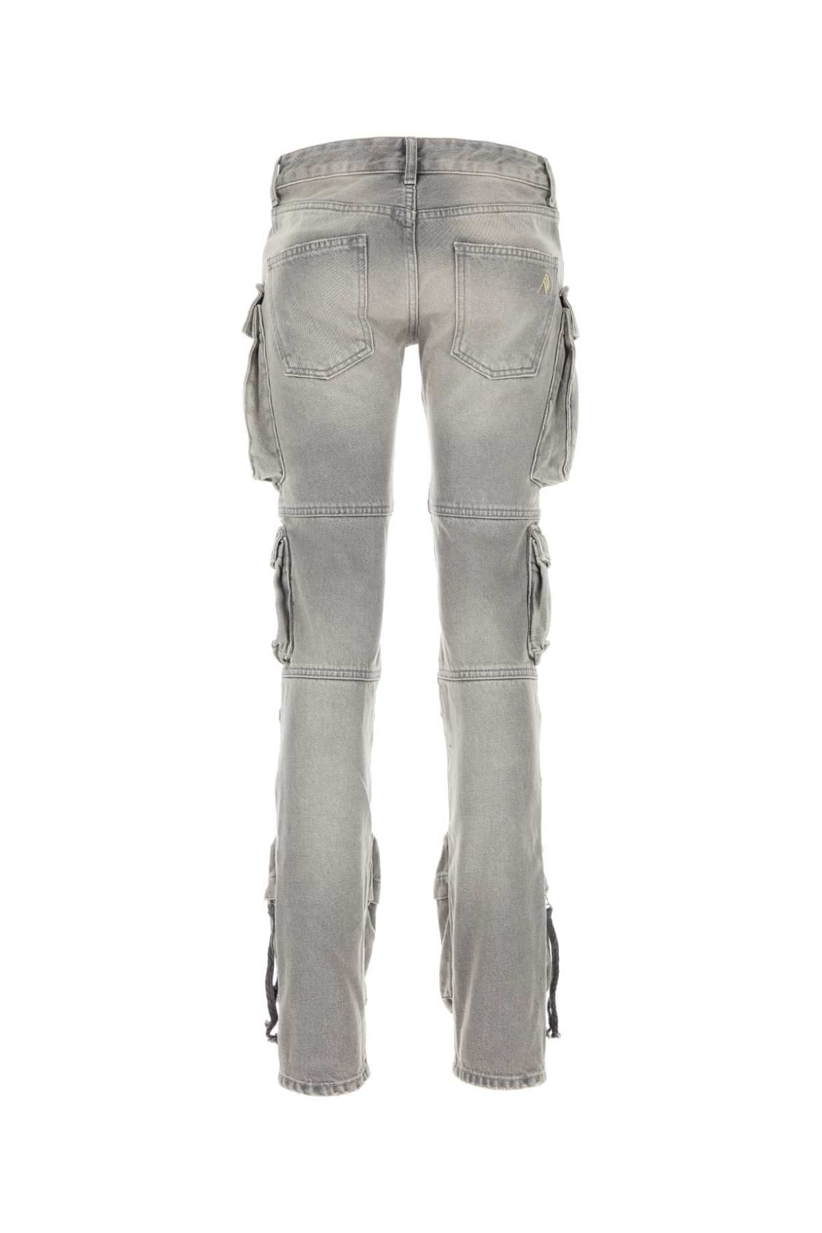 The Attico Women Grey Denim Jeans THE ATTICO