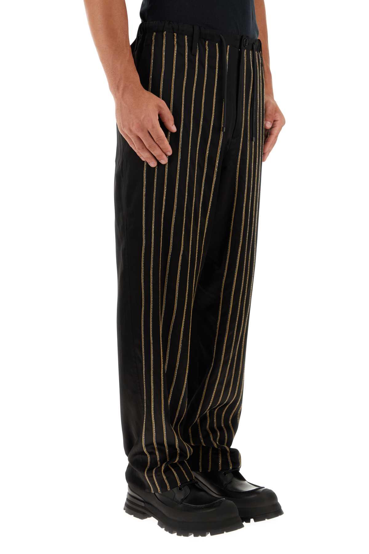 Dries Van Noten Men Black Viscose Blend Pant DRIES VAN NOTEN