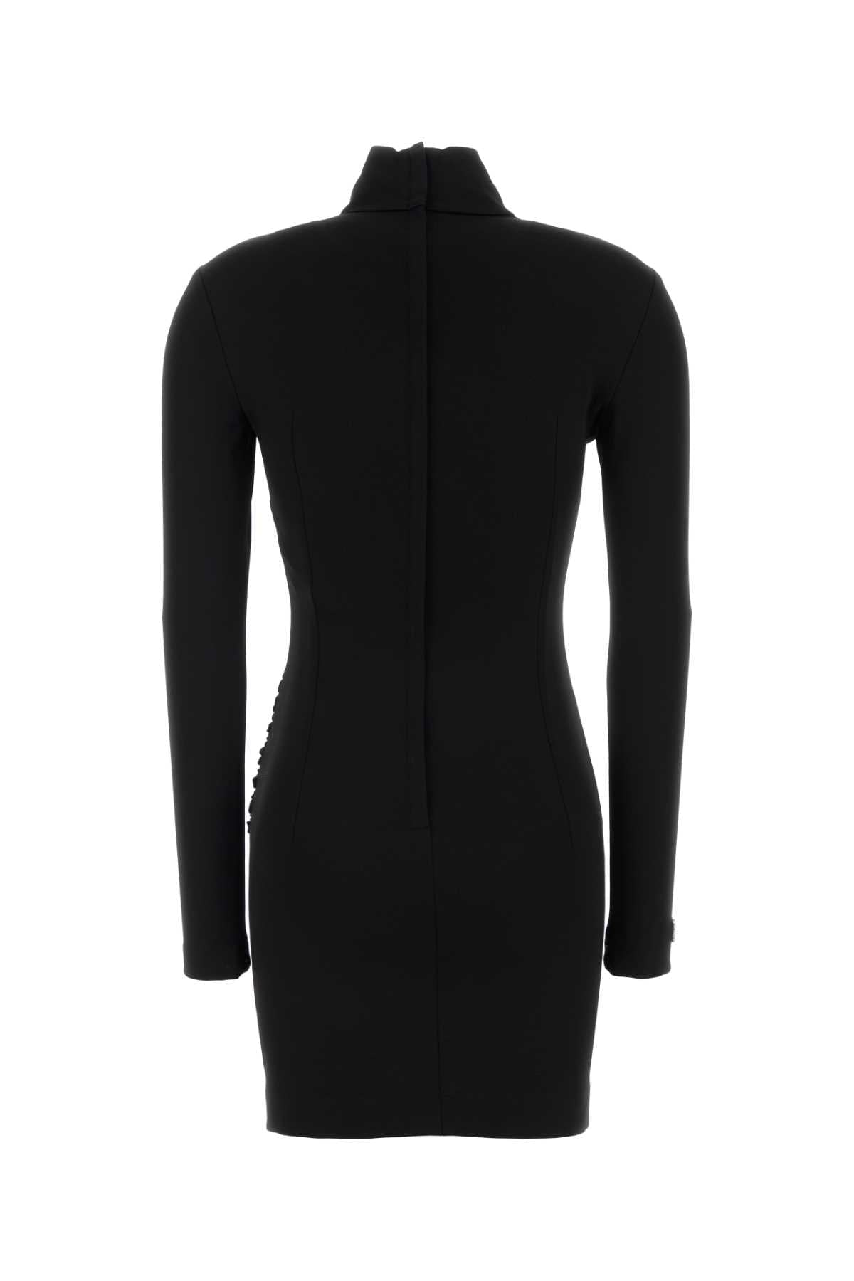 Dolce & Gabbana Women Black Stretch Viscose Blend Mini Dress DOLCE & GABBANA