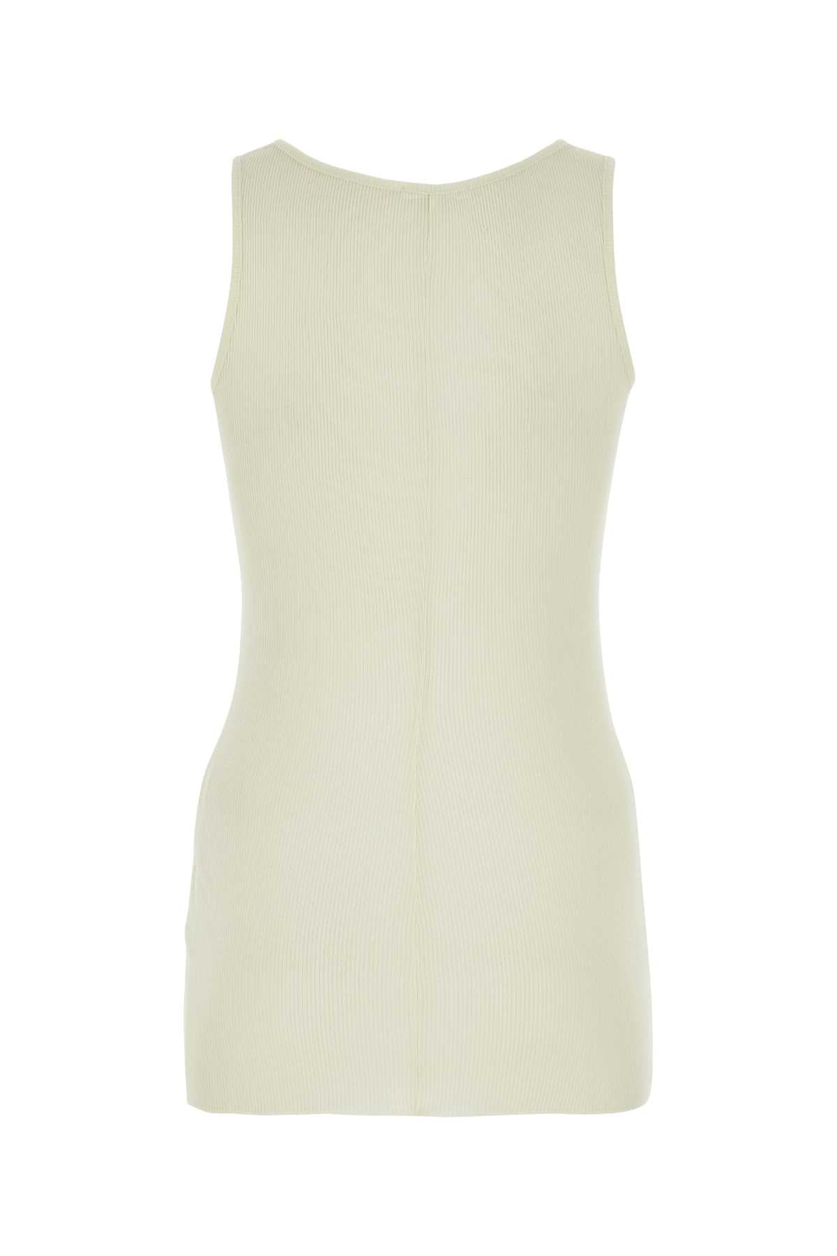 Ami Women Ivory Viscose Blend Tank Top AMI PARIS